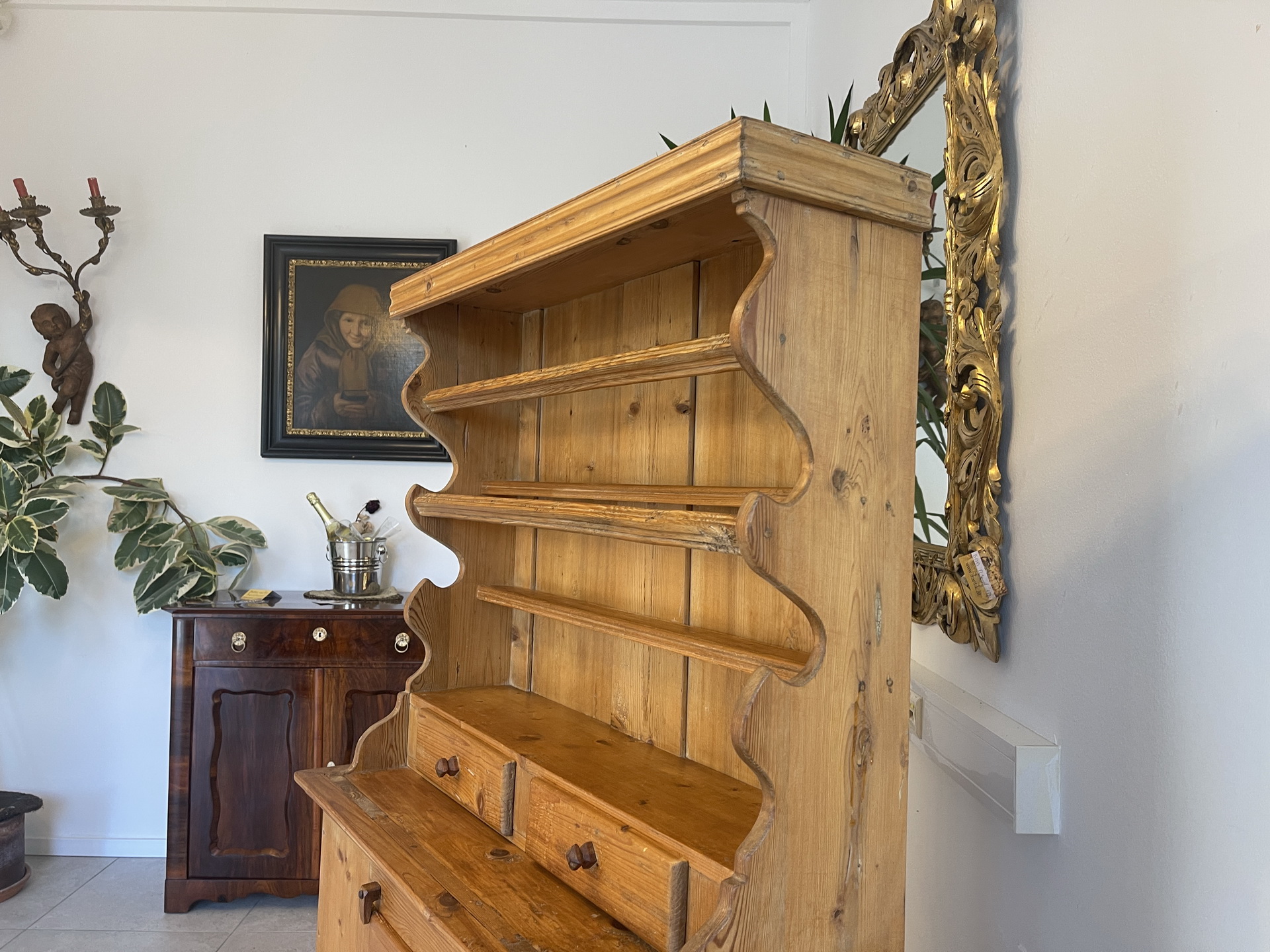 Bauernschrank-199 Bäuerliche Anrichte Etagere Kommode Kasterl B1949