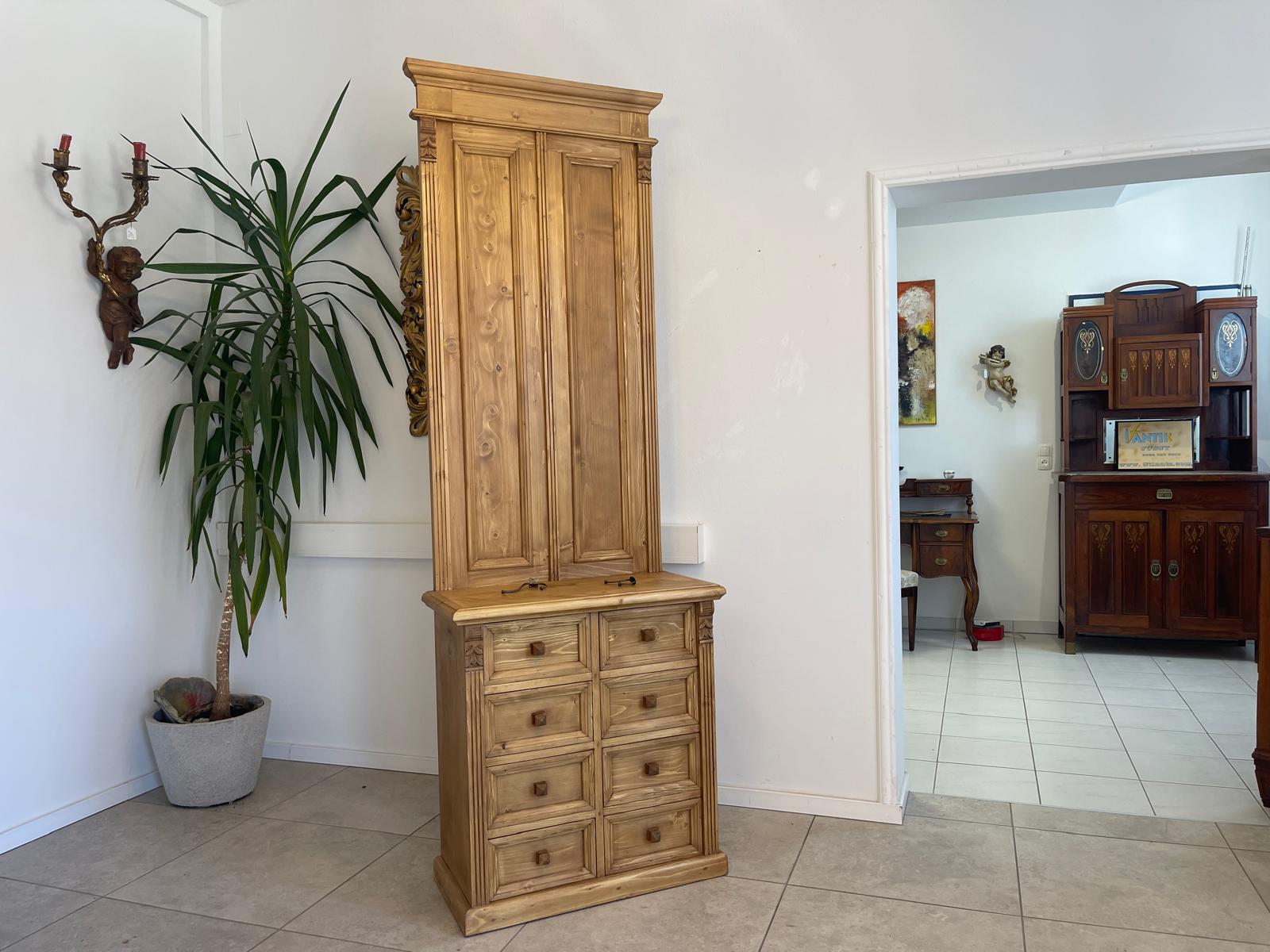 Vollholz Garderobenschrank Bauernschrank Kleiderschrank G1369