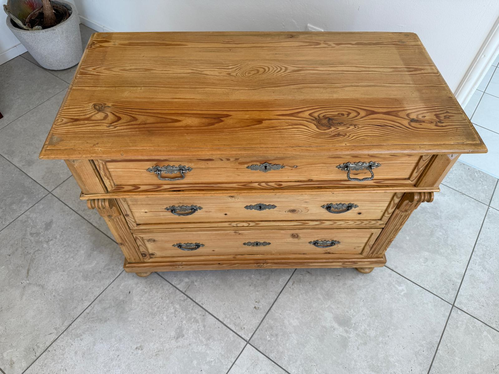 Gründerzeit Laden Kommode Restauriert Weichholz Bauernkommode G1848