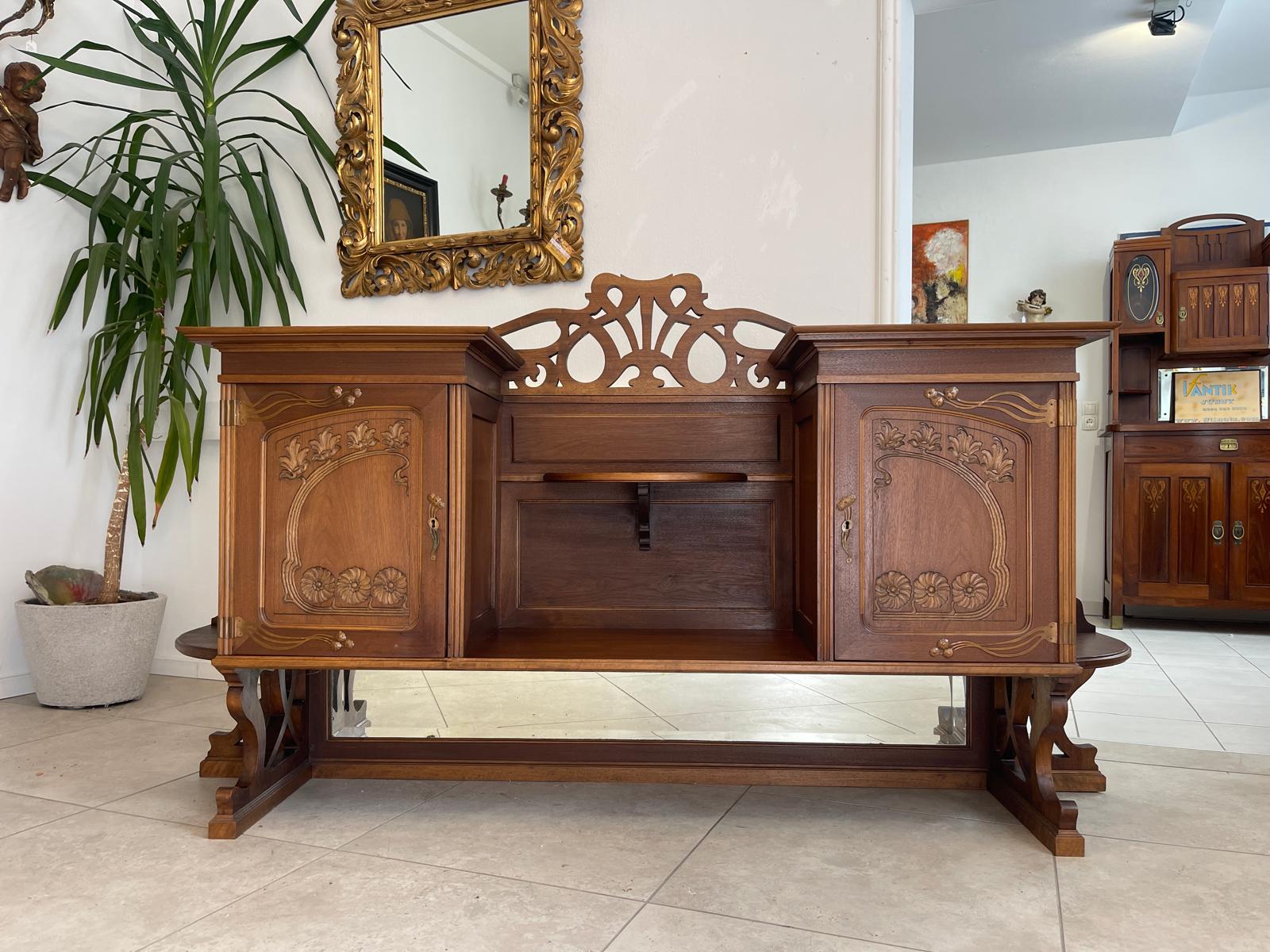 Hübscher Jugendstil Aufsatz Ersatzspender Wandboard G1358