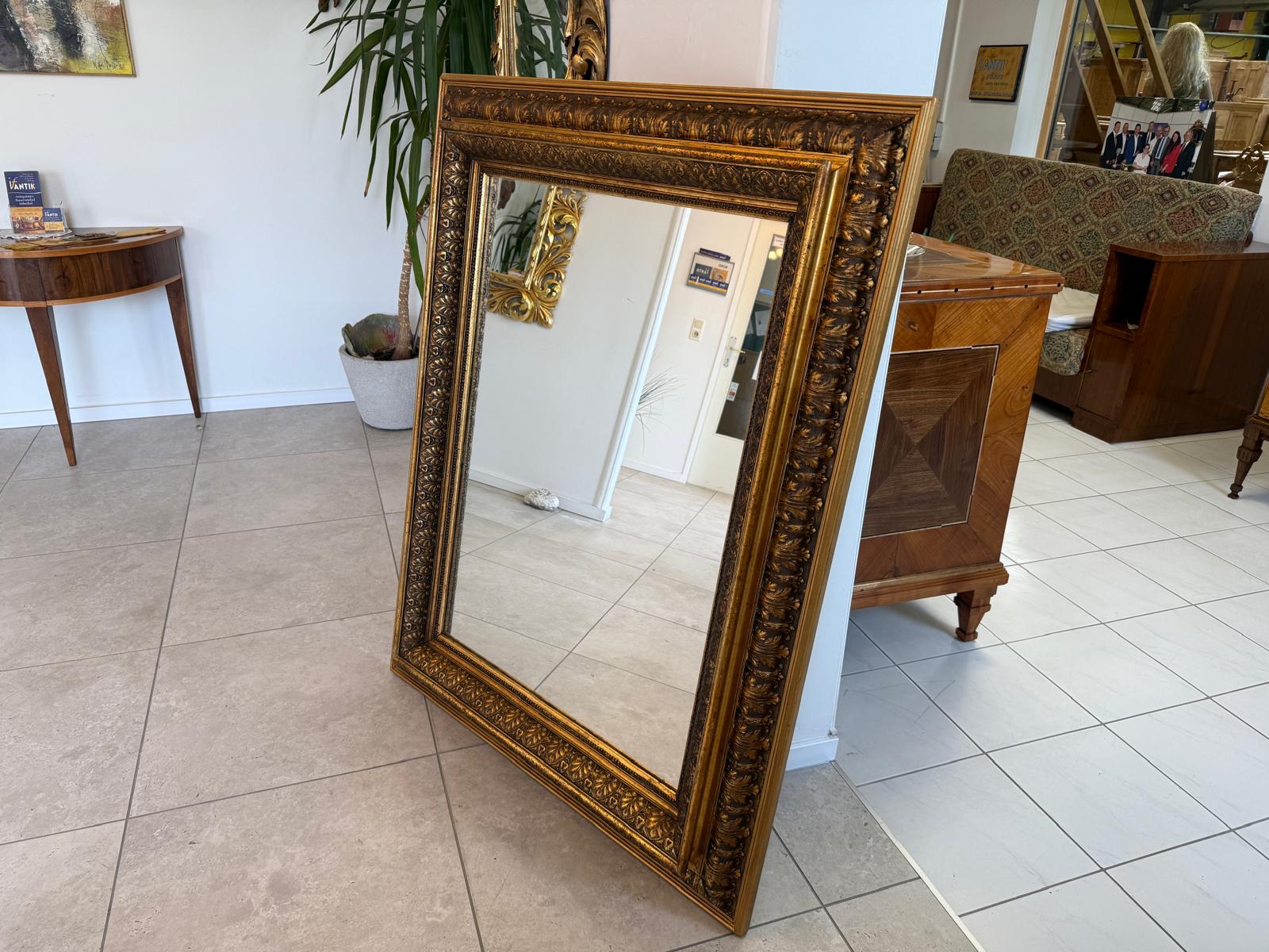 Vergoldeter Ritterspiegel Biedermeier Spiegel Traum Rahmen Antik G2166