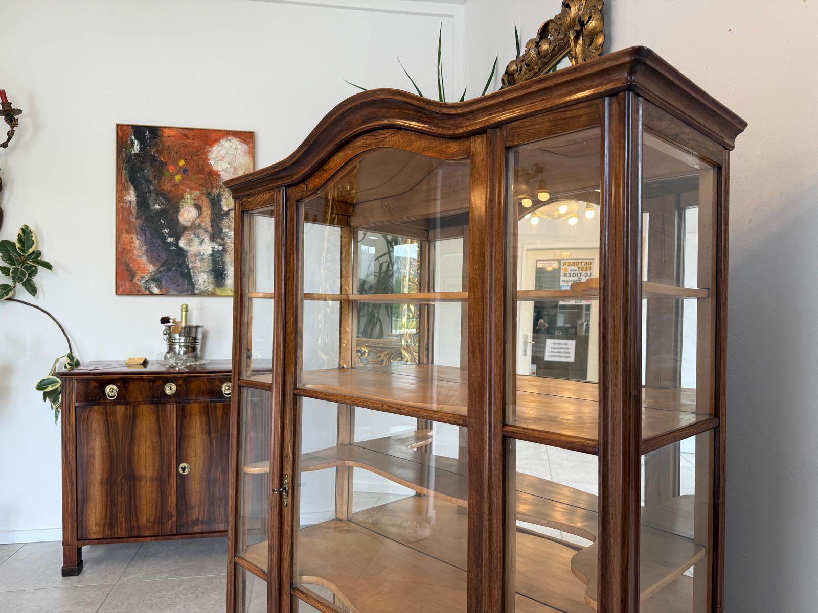 SALE Authentische Biedermeier Vitrine Bücherschrank Sammlervitrine Antiquität G2101
