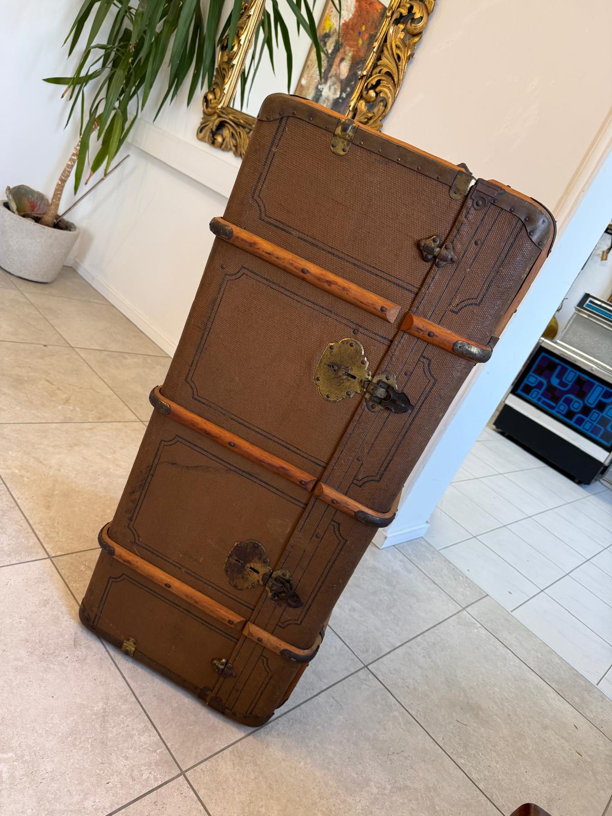 Historischer Reisekoffer / Seekoffer aus der Zeit um 1900 D1238