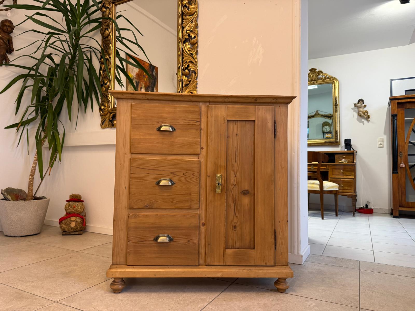 Antiker uriger Brotschrank Almerschrank Alma, Vorratsschrank G2258