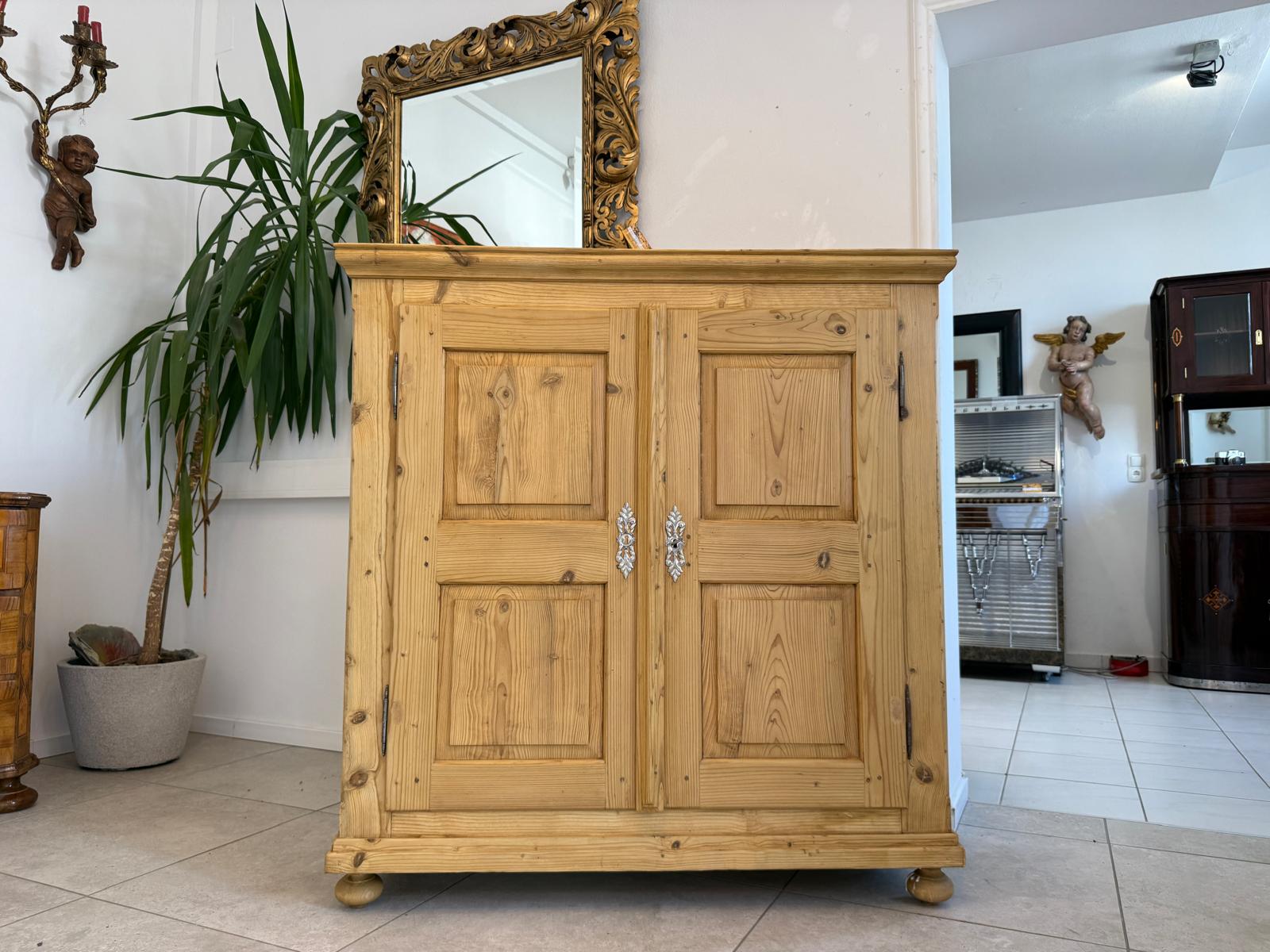 Biedermeier Halbschrank Vertiko Anrichte Weichholz Rstauriert D2642