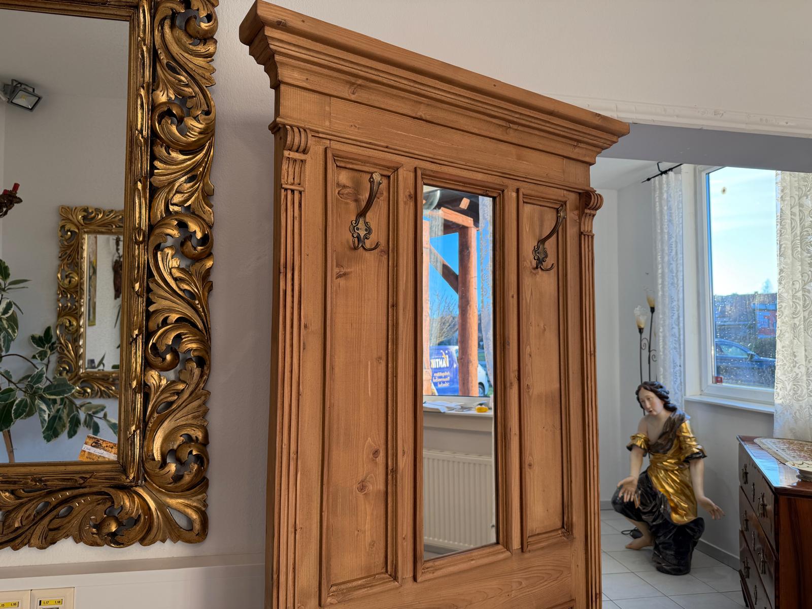 Vollholz Garderobenschrank Bauernschrank Kleiderschrank G2293