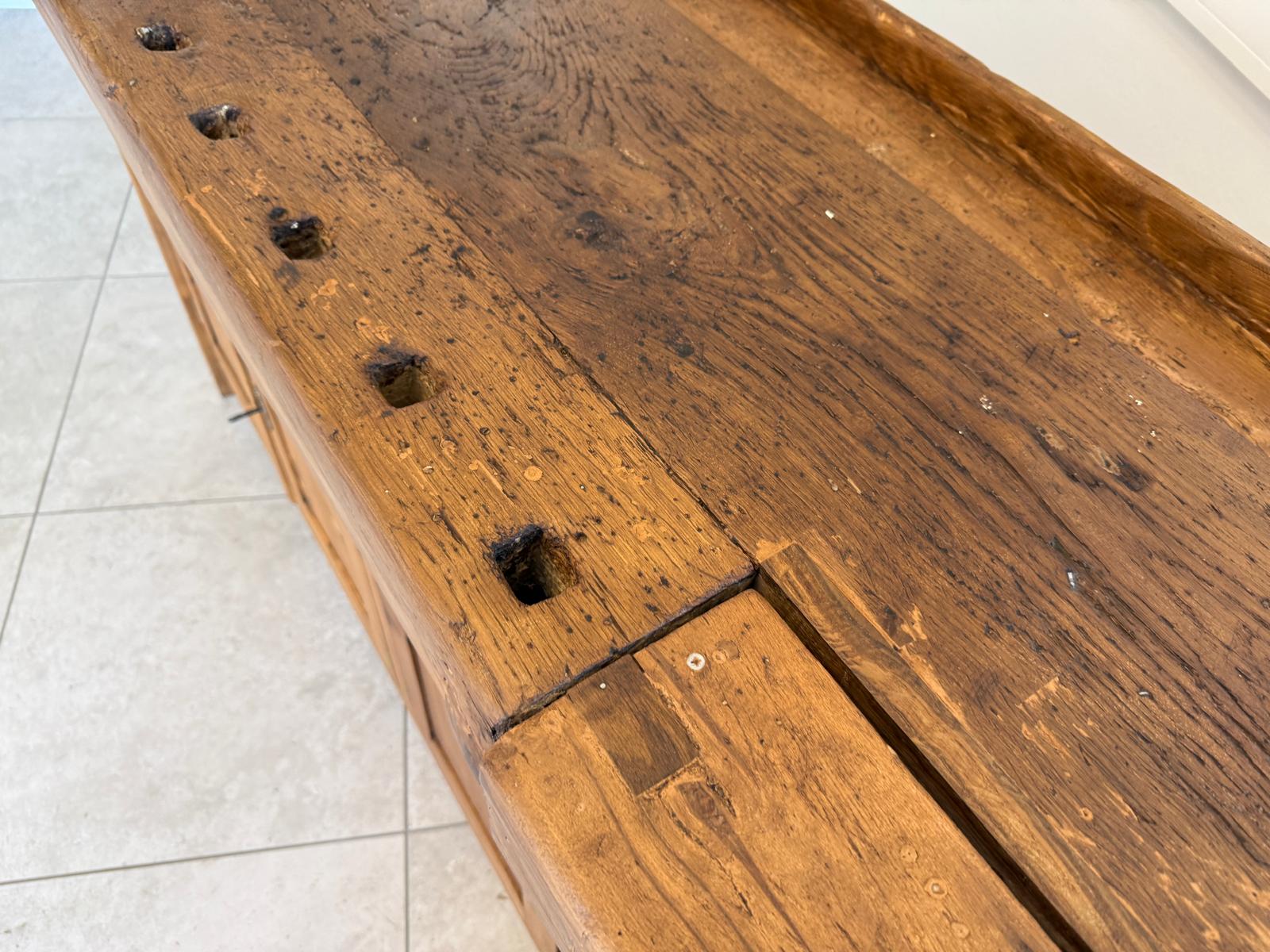 Urige Hobelbank Werkbank Pult Tresen Ladenschrank G2190