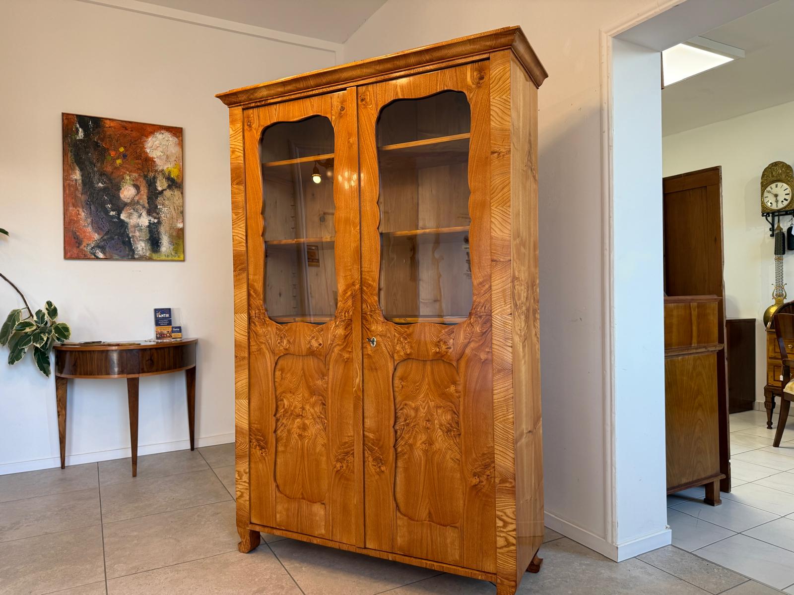 Sale Restaurierte Biedermeier Vitrine Bücherschrank Glasschrank G2351