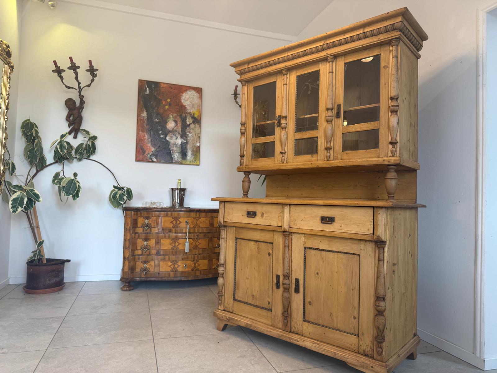 Originale Gründerzeit Küchenkredenz Bauernschrank Bauernkredenz D2630