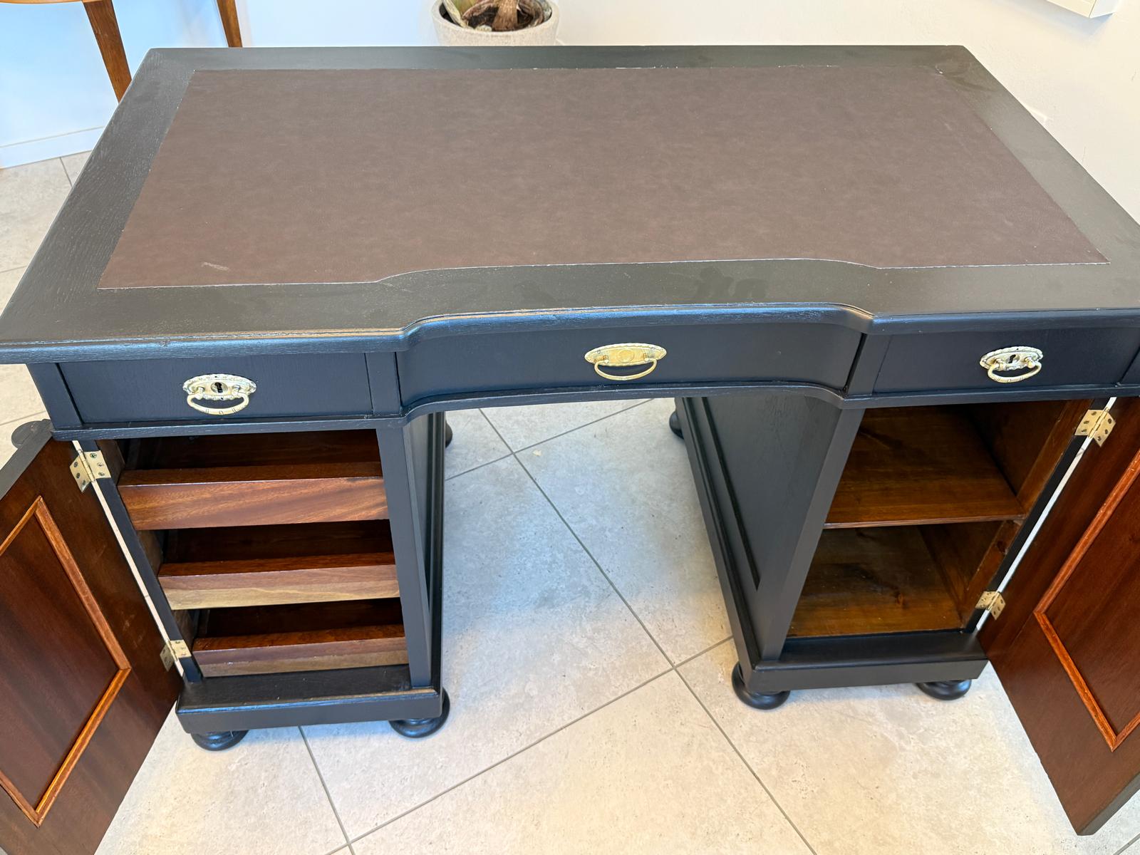 Restaurierter Jugendstil Schreibtisch Sekretär Freisteher Originalstück G2275