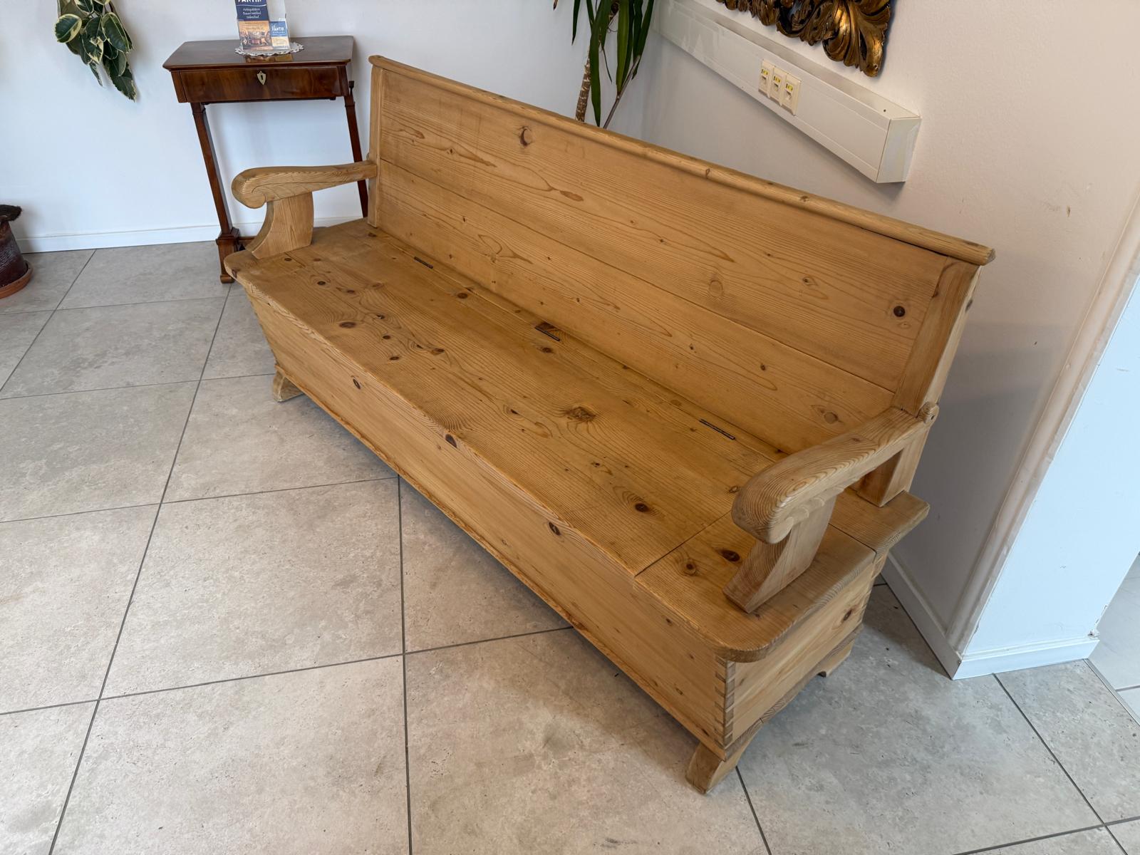 Antike Jugendstil Truhenbank Landhausbank Küchenbank breite 183cm D1221