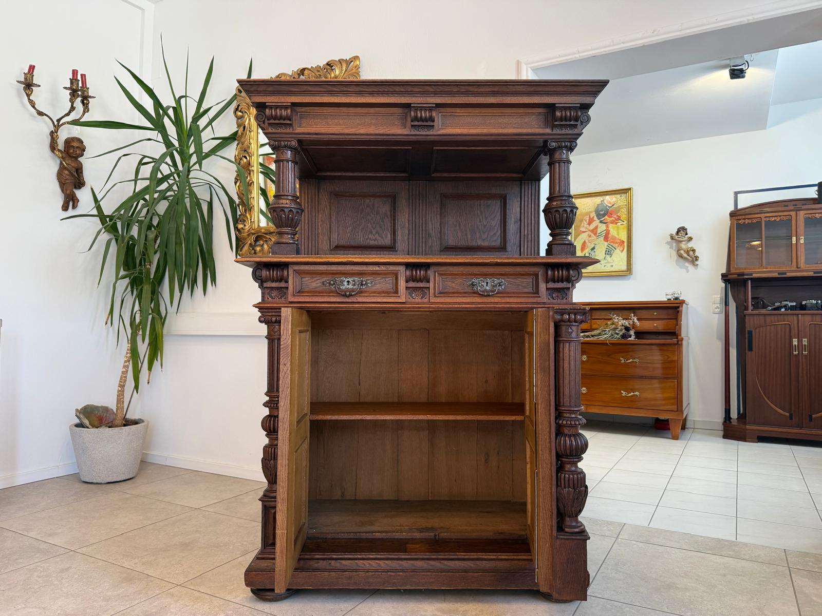 Sale Säulenanrichte Gründerzeit Anrichte Säulenschrank Antiquität G2015