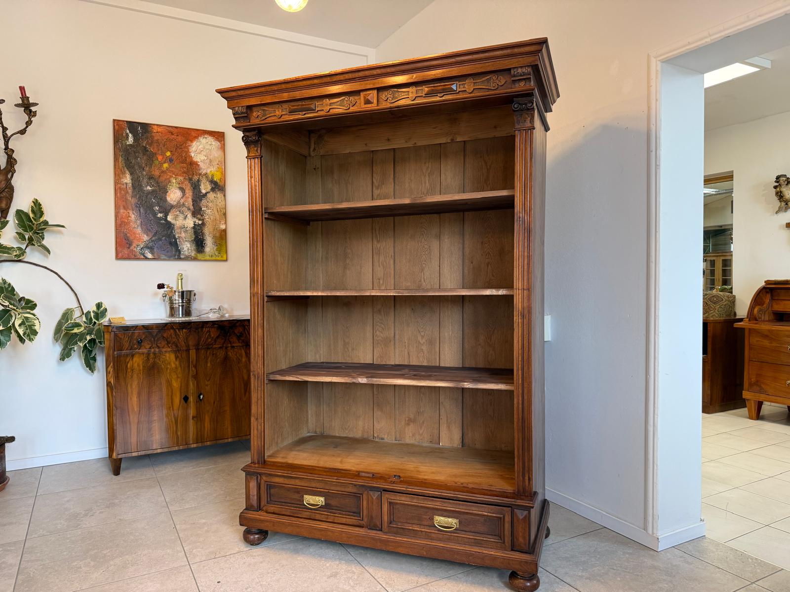 Original Gründerzeit Stellage Regal Bücherwand G2029