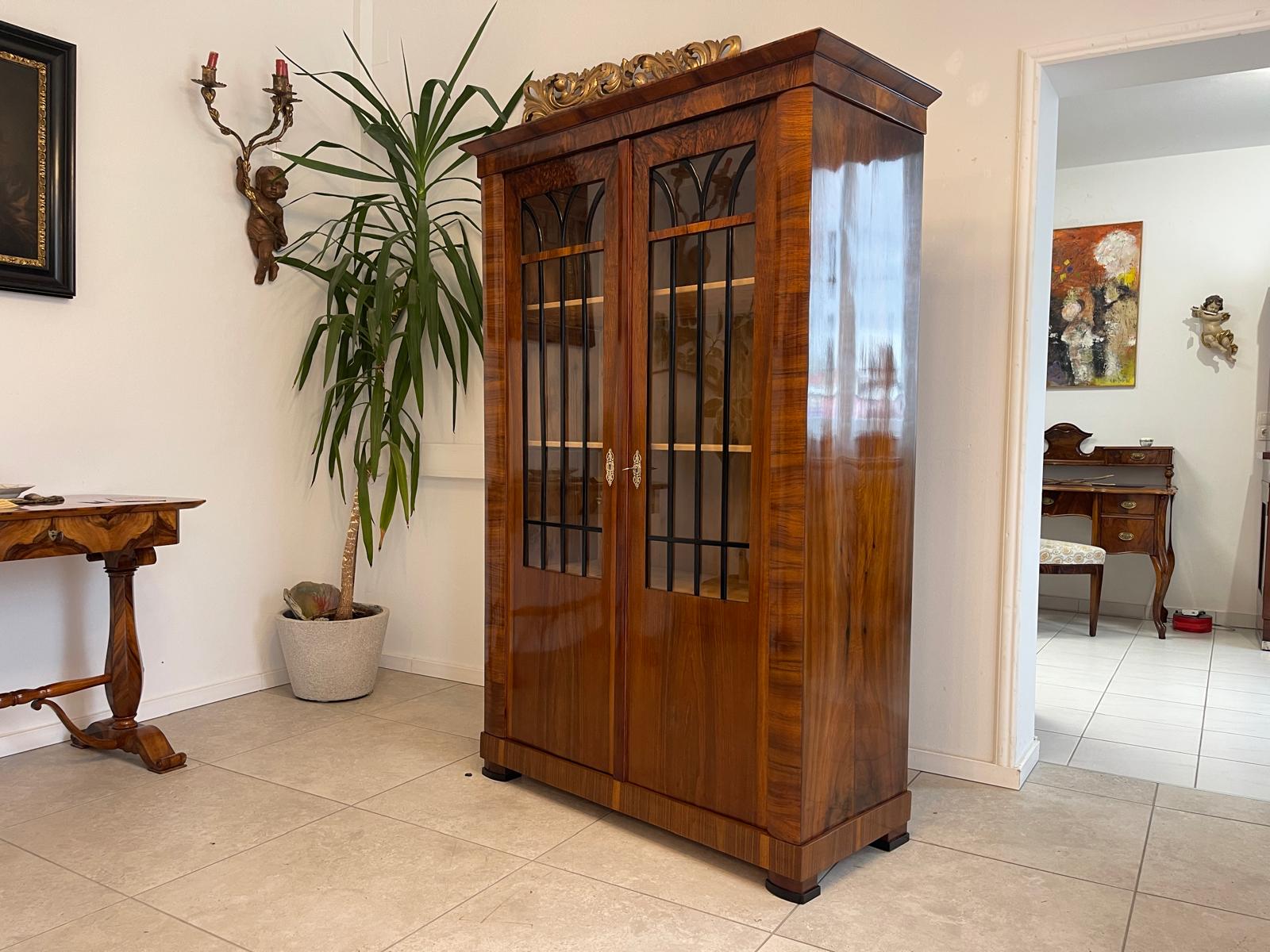 SALE Restaurierte Biedermeier Vitrine Bücherschrank Glasschrank ANTIQUITÄT G1510