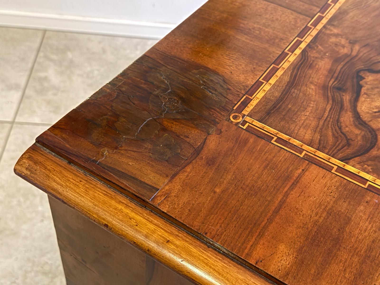 Barock Kommode Obstholz Marketerien Antiquität Nussholz  G2369