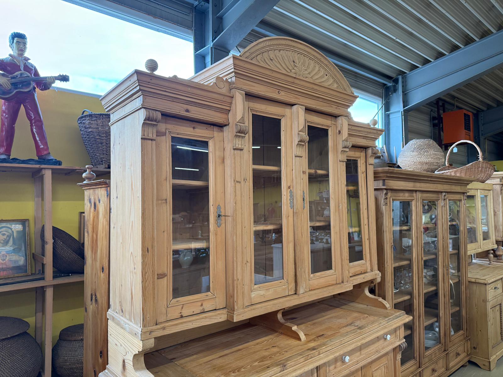 Gründerzeit Naturholschrank Küchenbuffet Küchenschrank Küchenkredenz D1032