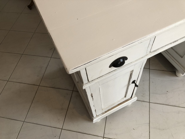 uriger Naturholz Gründerzeit Schreibtisch Sekretär X2185