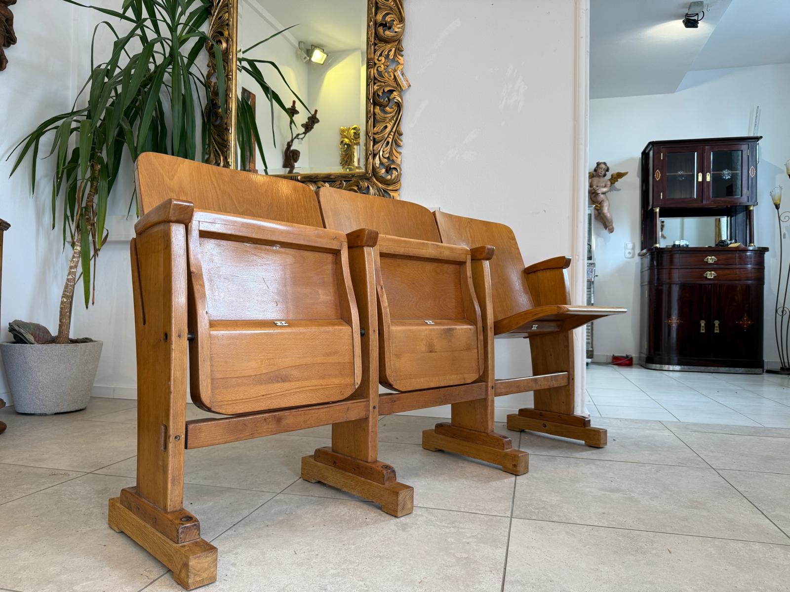 Originale Kinostuhlreihe Kinosessel 3er Set Klappstuhl D2628
