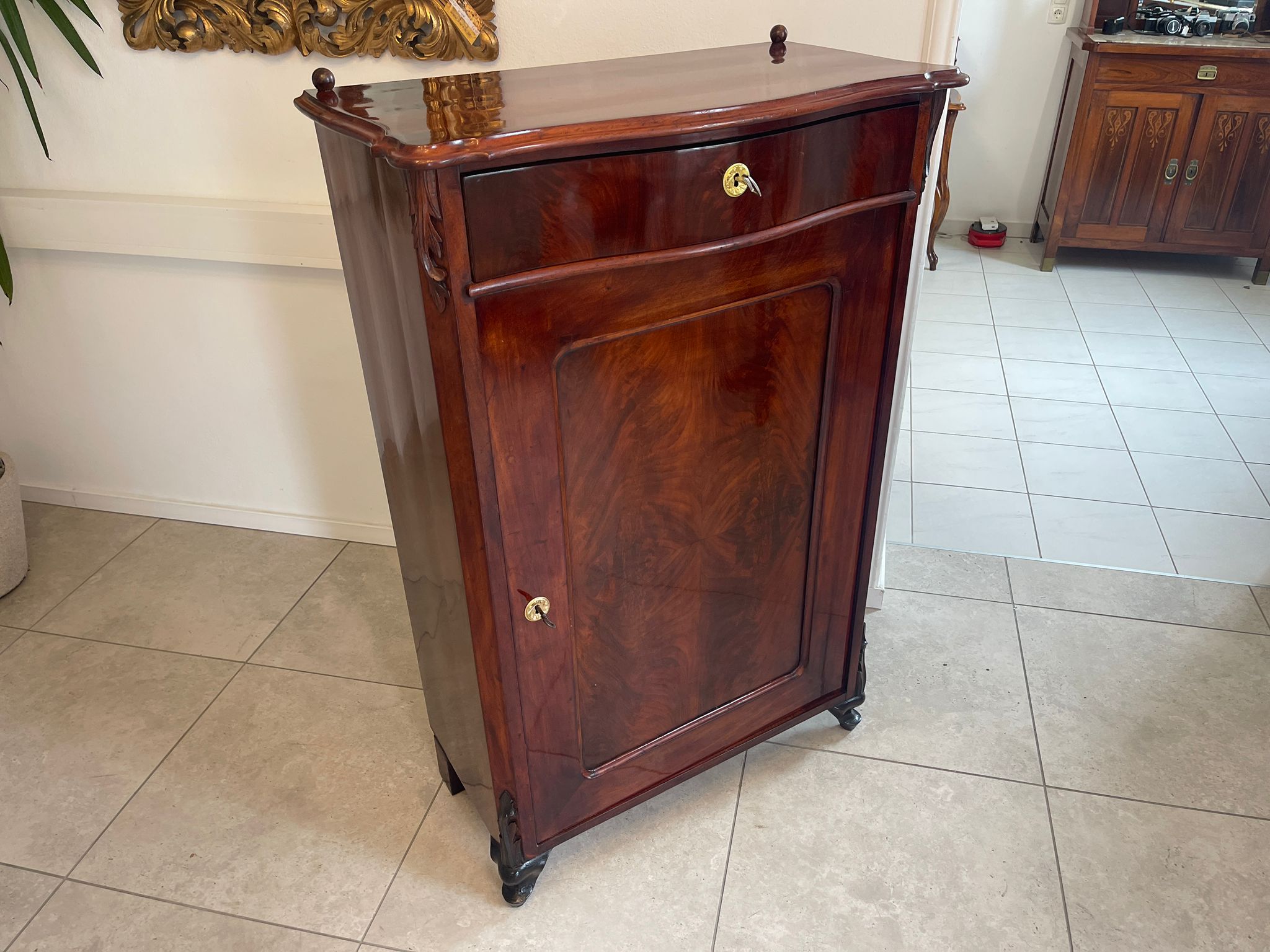 Spätbiedermeier Vertiko Halbschrank Antiqutität Rarität G1614