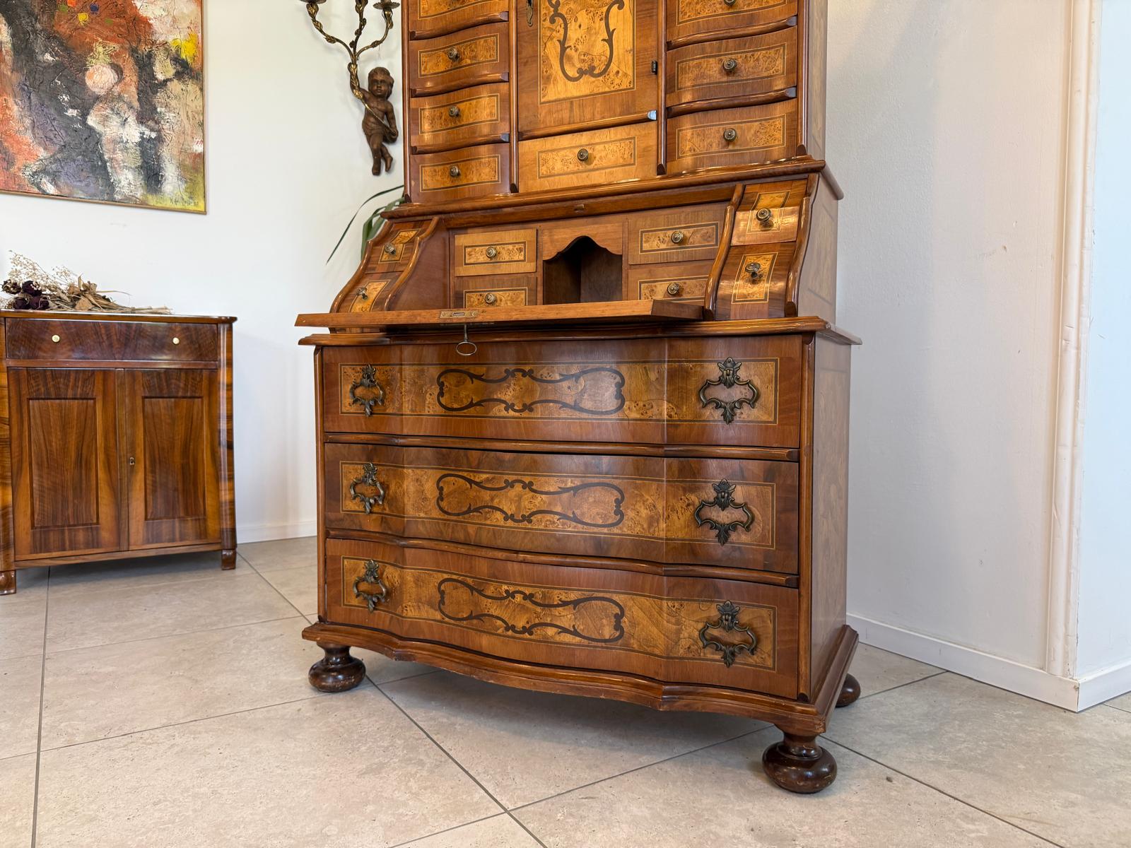 Tabernakel Barockstil Aufsatzsekretär Ladenschrank Stilmöbel D2924