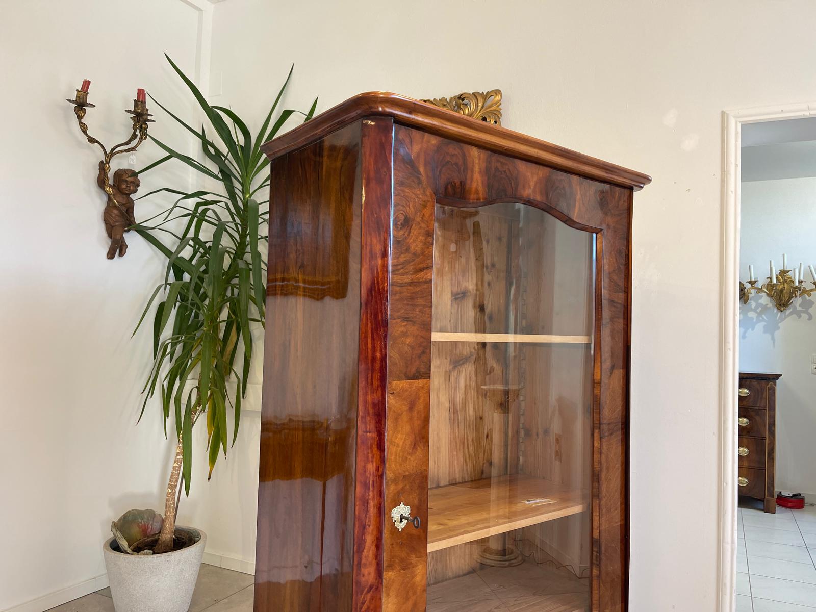 Restaurierte Biedermeier Vitrine Bücherschrank Glasschrank A5496