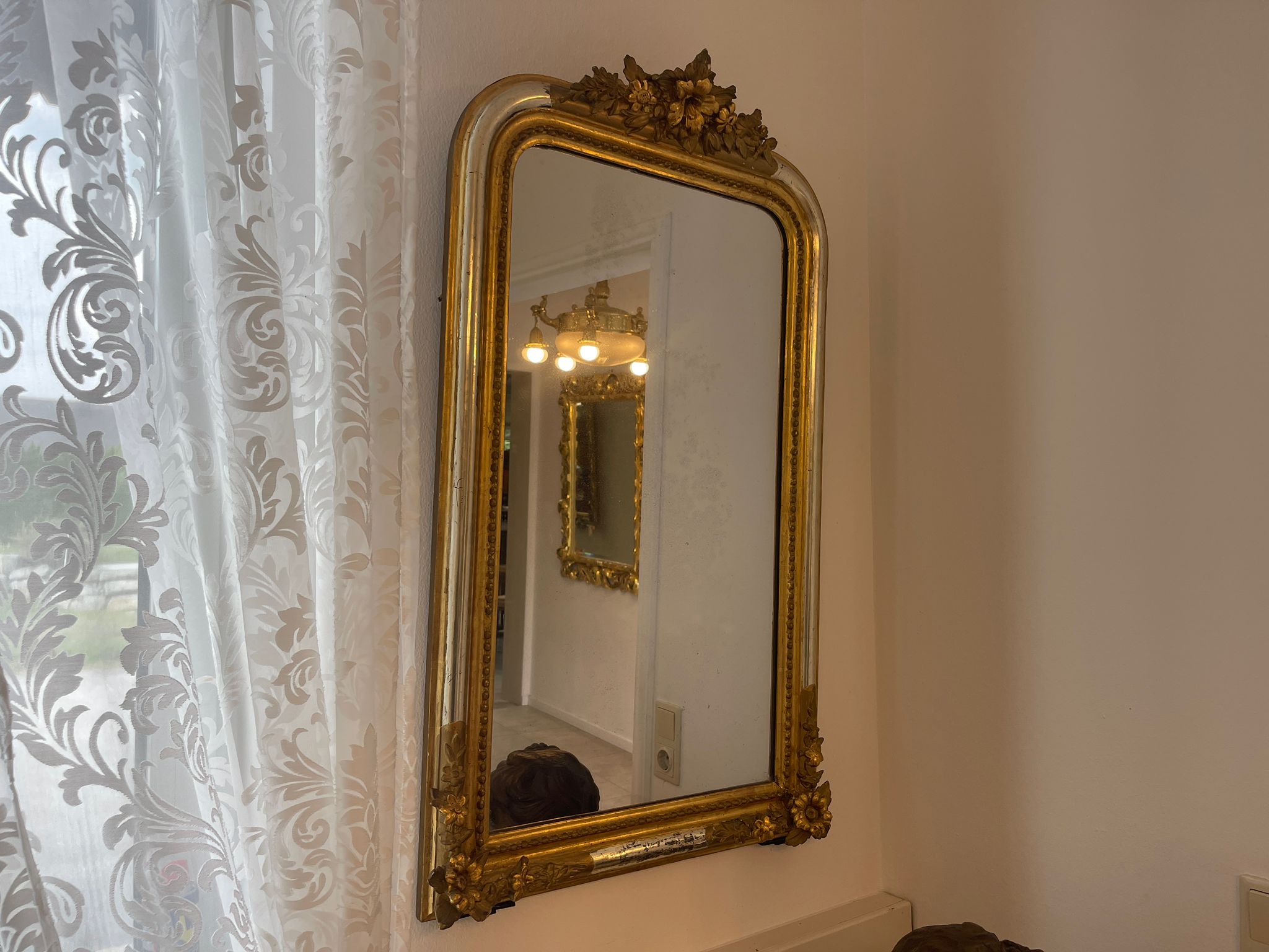 b9284d90-e2fd-470f-af24-5d11de07d025 Goldener Florentiner Rahmen Spiegel Original A4561