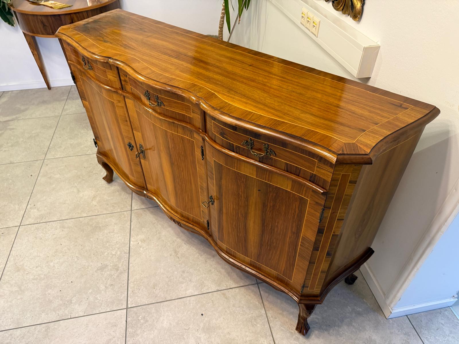 Prächtige Barocke Anrichte Kommode Theke Marketerien D1039