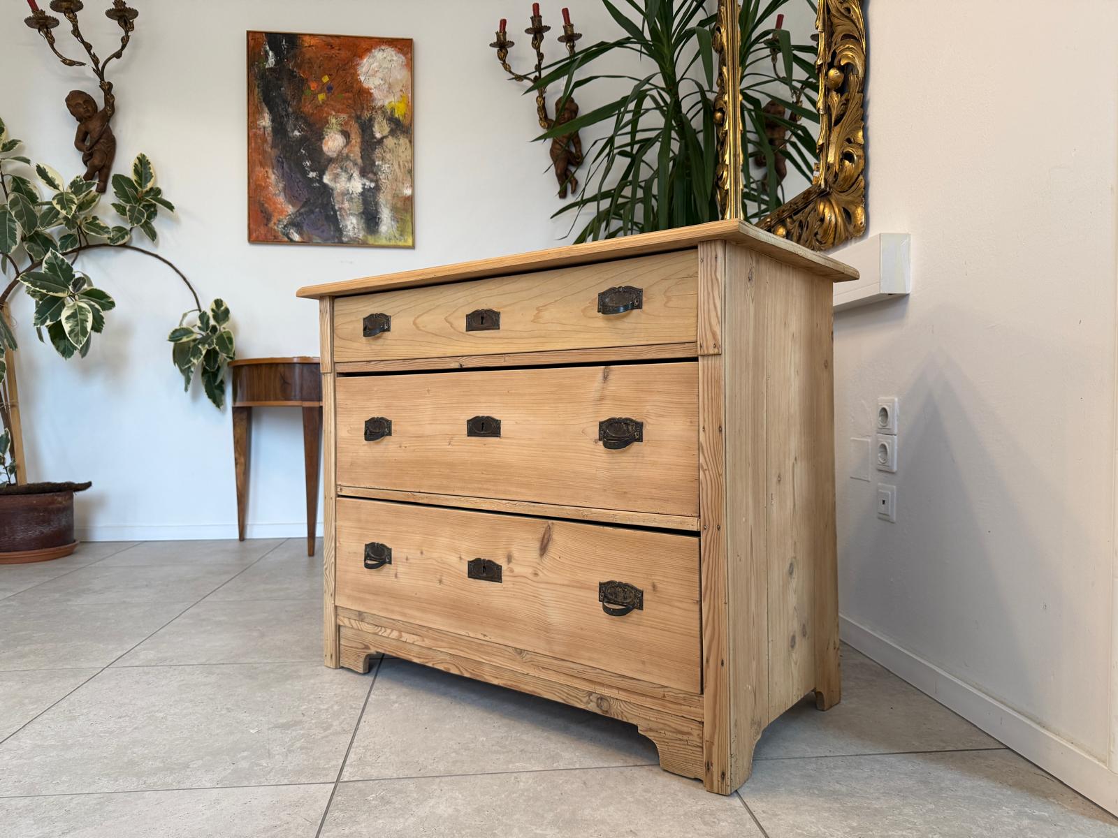 Originale Jugendstil Kommode Weichholz Antik G2294