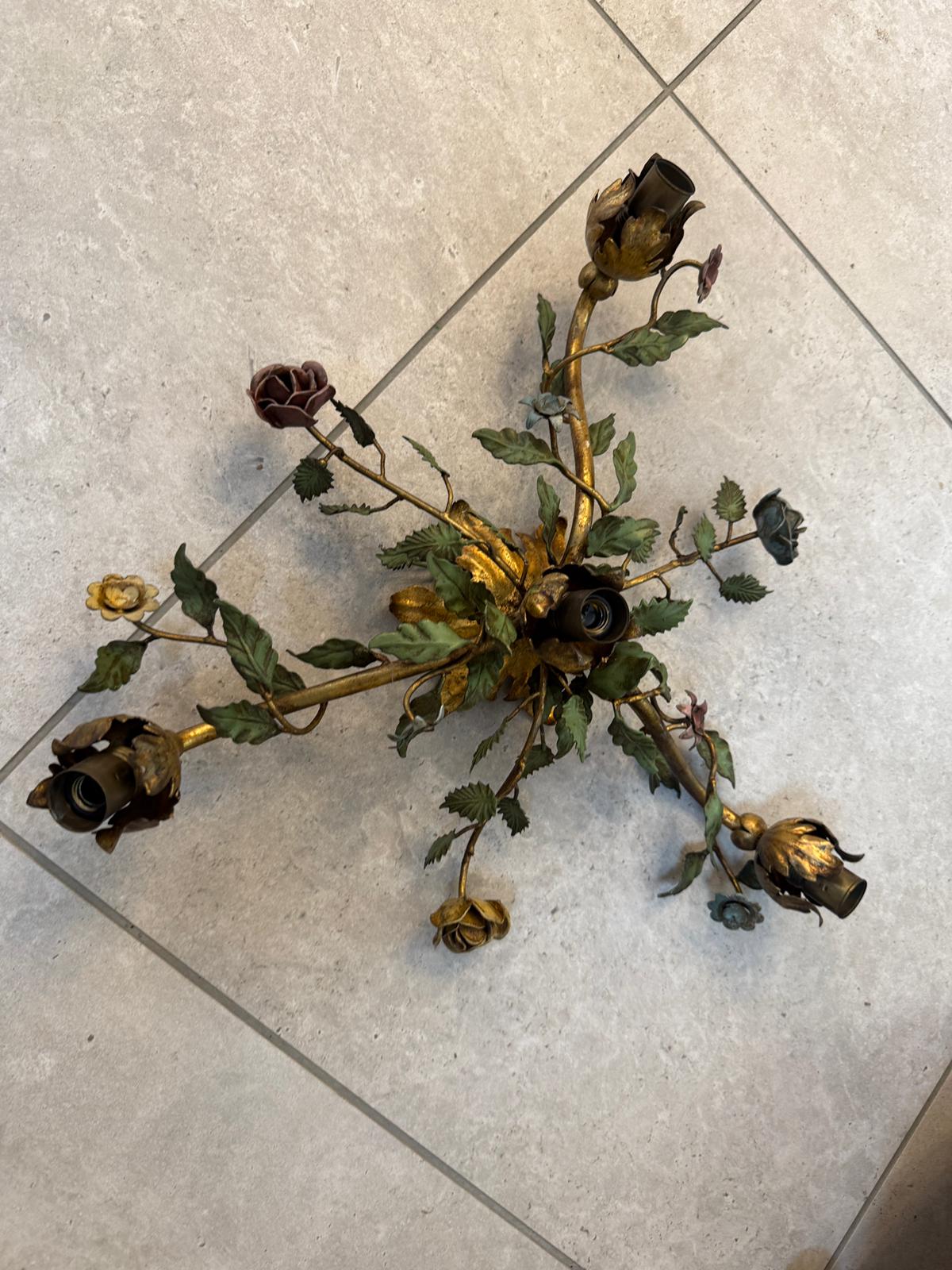 Florale Figurale Wandleuchte Metallleuchte Luster D1066