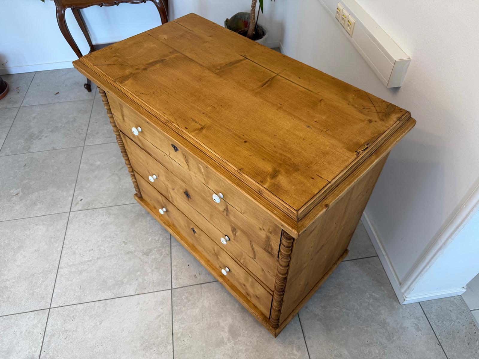 Biedermeier Ladenkommode Naturholzkommode Kommode G1833