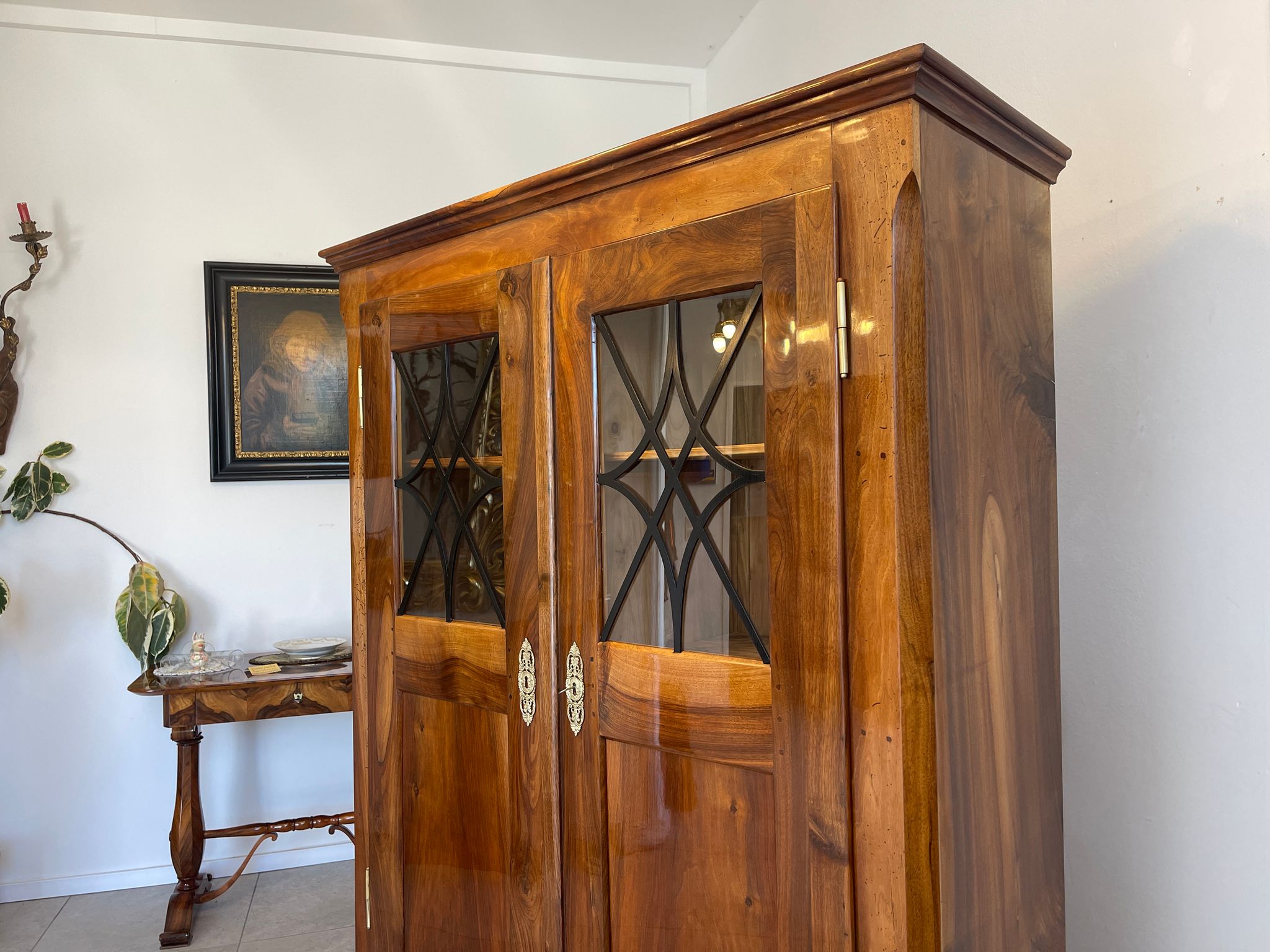 SALE Restaurierte Biedermeier Vitrine Bücherschrank Glasschrank TRAUM ANTIQUITÄT G1375