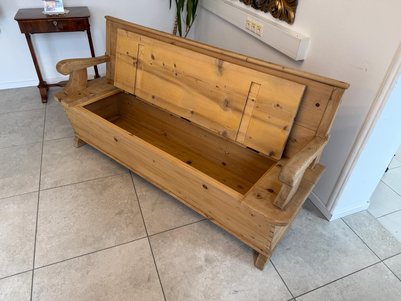 Antike Jugendstil Truhenbank Landhausbank Küchenbank breite 183cm D1221