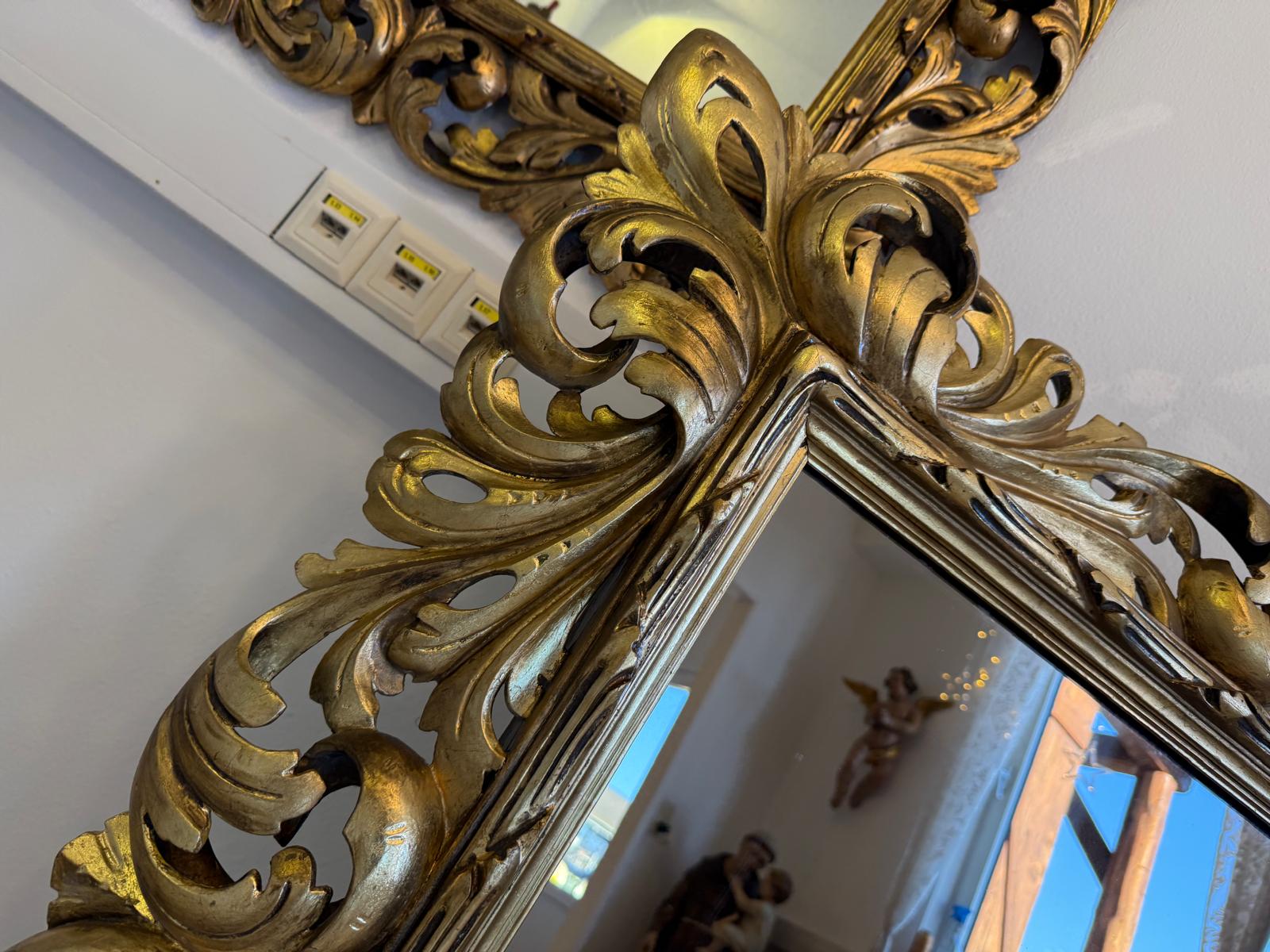 SALE Florentiner Spiegel Akanthusblattschnitzkunst Holzschnitzkunst Traum G2405