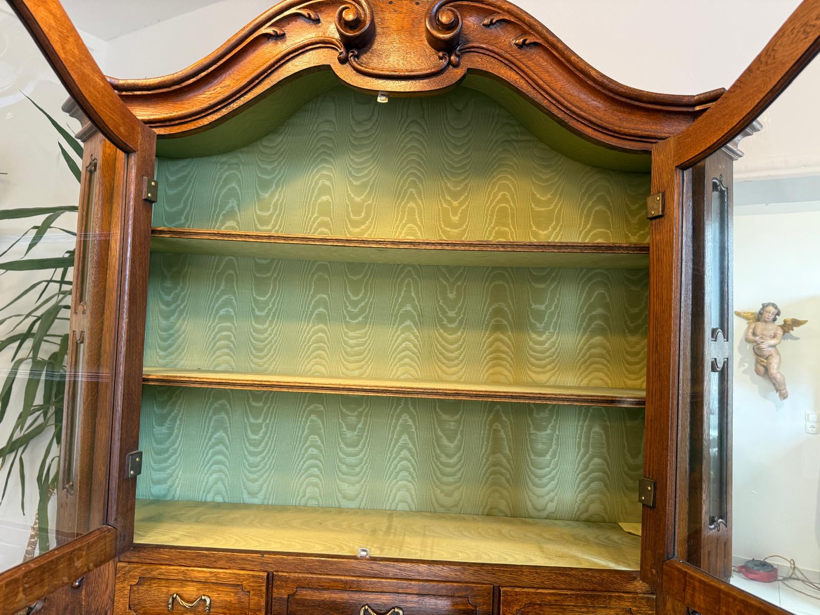 Originaler barocke Aufsatzvitrine Aufsatzkommode Vitrine Antiquität Tabernakl D1143