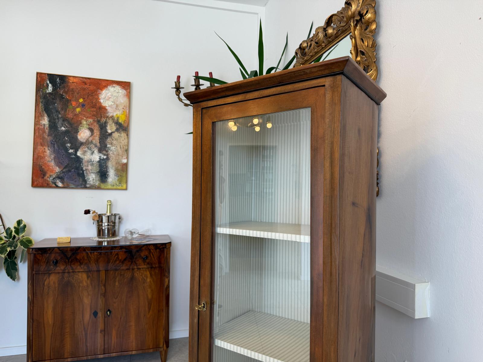 Traum Stilvitrine Biedermeier Glasschrank Bücherschrank G1918