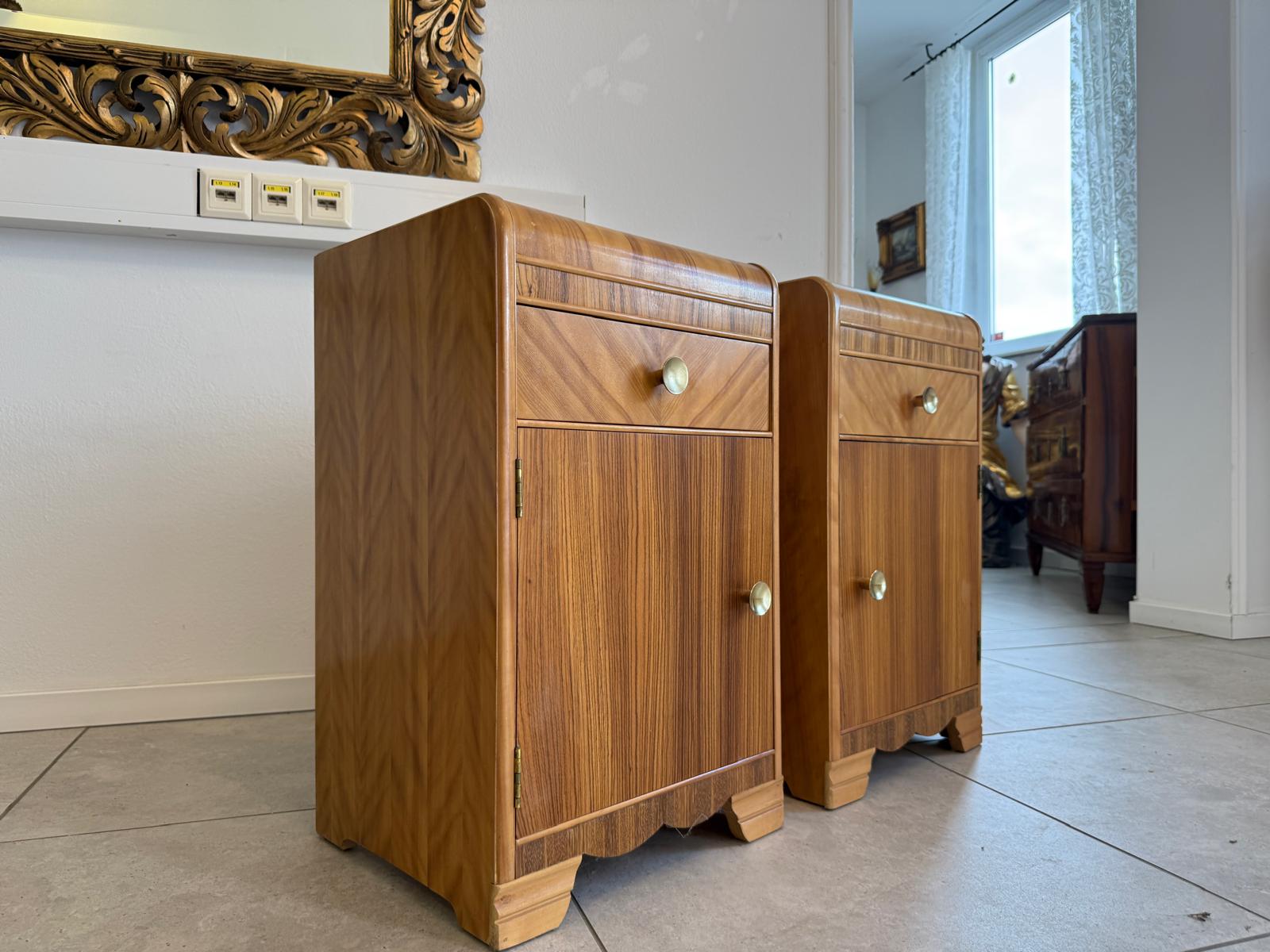 Art-Déco-Stil 2 x Nachtkasterl Schrankerl Nachtkasterl D2581