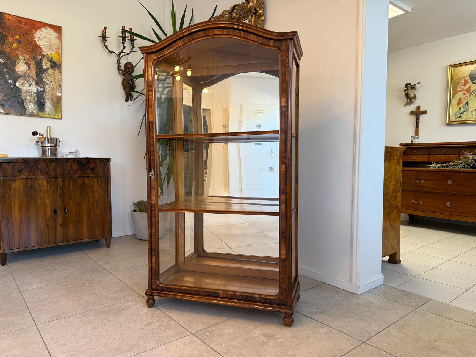 Antiquität Biedermeier Vitrine Bücherschrank Antiquität G1965