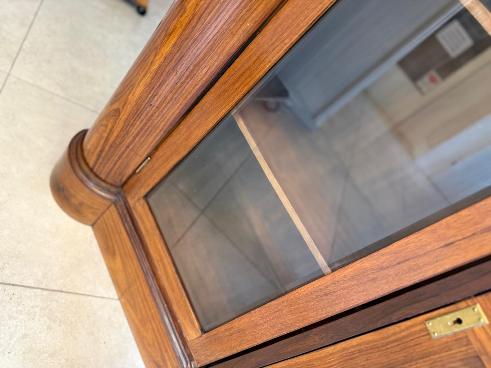 Jugendstil Bücherschrank Kasten Antik Vitrinenschrank D2277