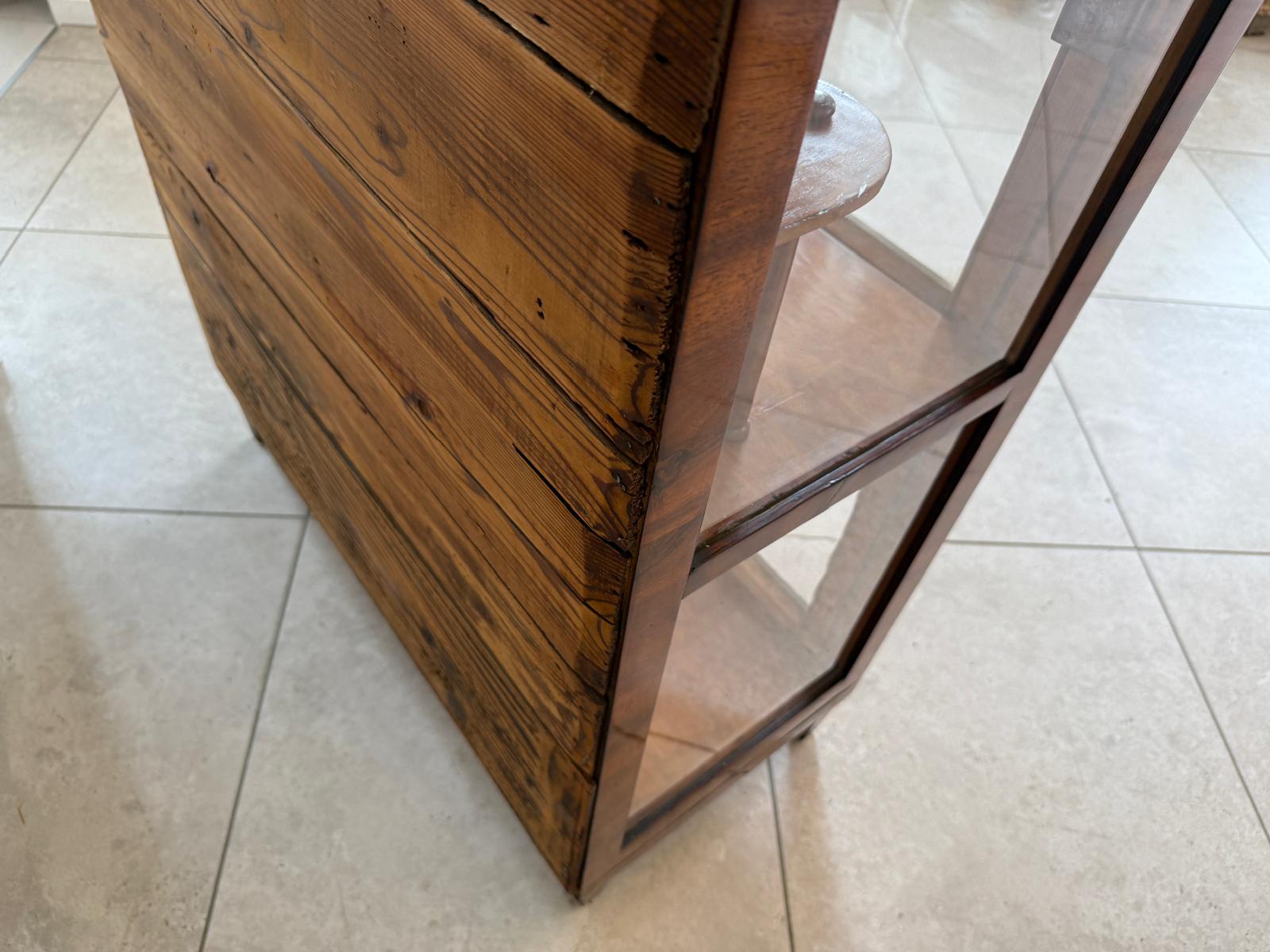 Restaurierte Stilvitrine Biedermeier Glasschrank Bücherschrank G2014