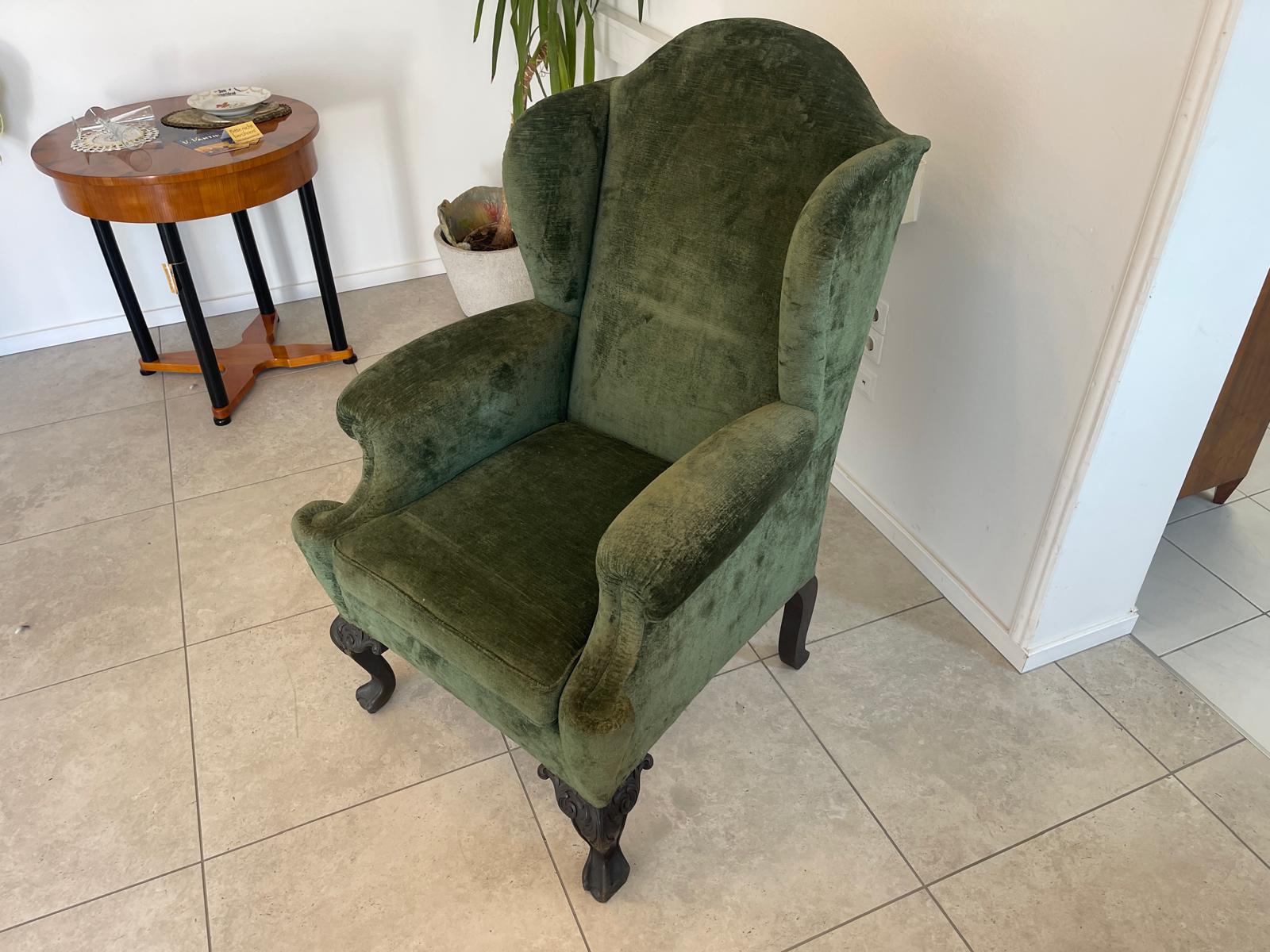 Alter Historismus Ohrenfauteuil Ohrensessel G1201