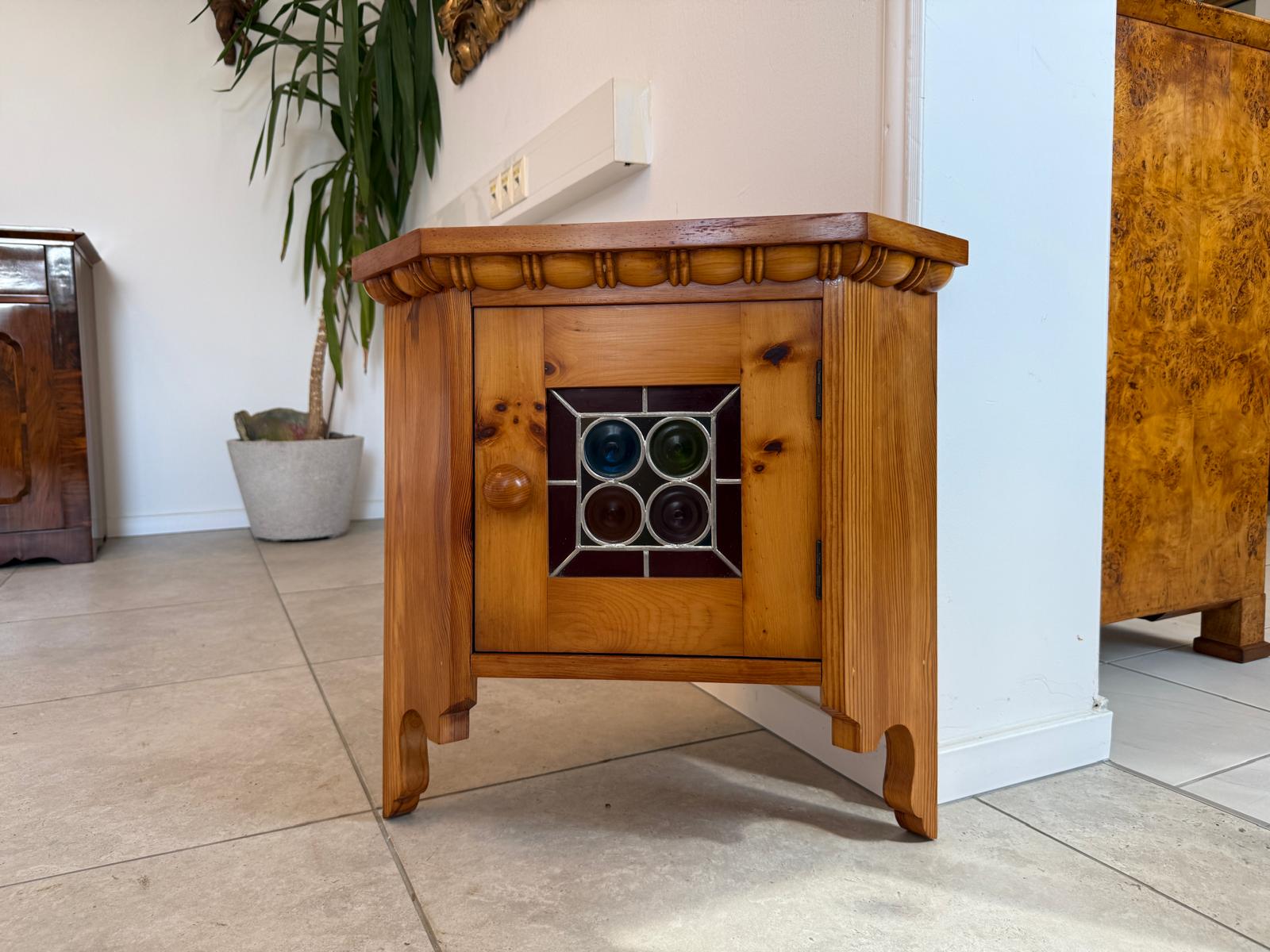 Bäuerliches Eckkasterl Bauernkasterl Eckregal Zirbenholz  Möbel G1858