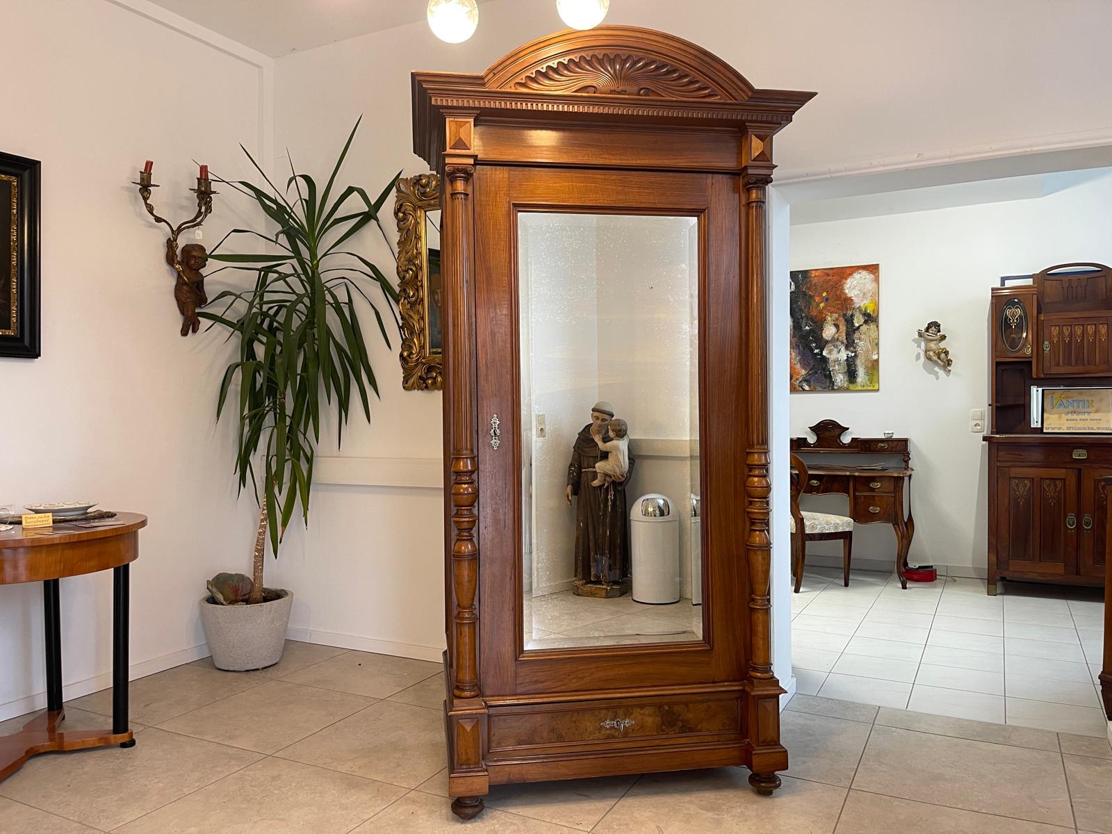 Traum Gründerzeit Kleiderschrank  Spiegelschrank Garderobenschrank Antiquität G1341