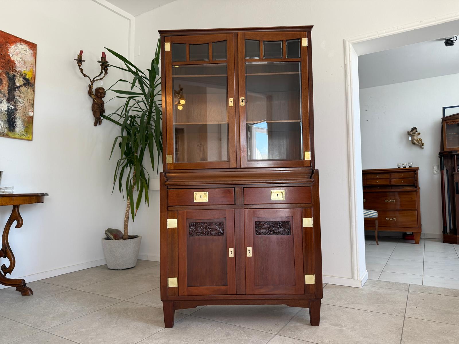 Jugendstil Vitrine Sammlervitrine Vitrinenschrank Otto Wagner G1778