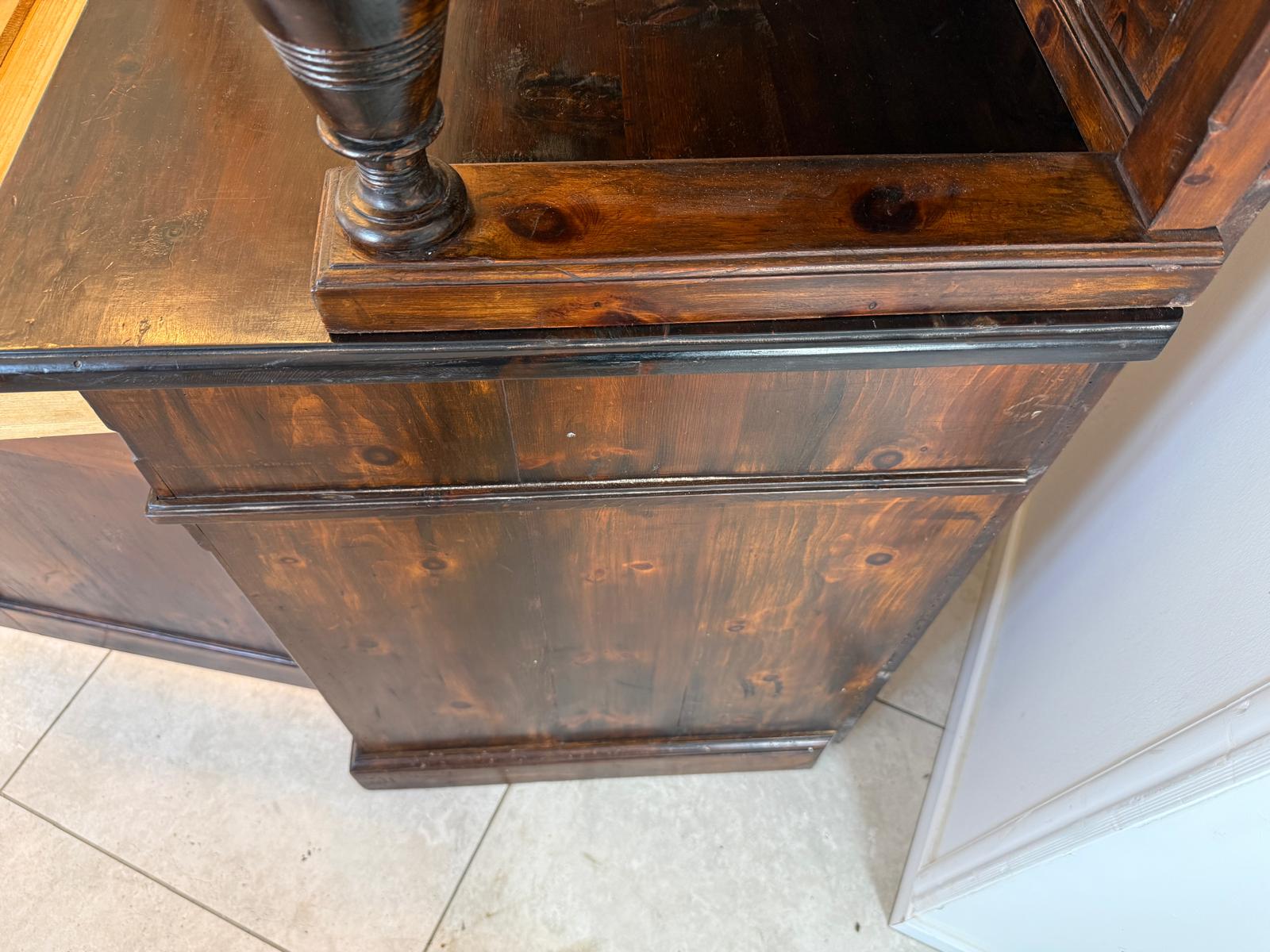 Originale Bäuerlicher Zirbenholz Küchenschrank Küchenkredenz D1257 Kopie