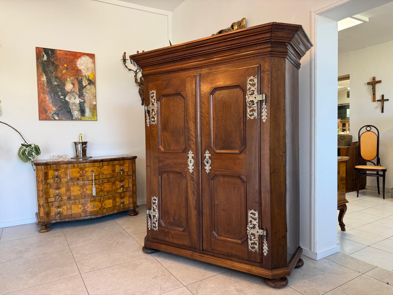 Barock Schrank Sale Originaler Bauernschrank Buchenholz D2640