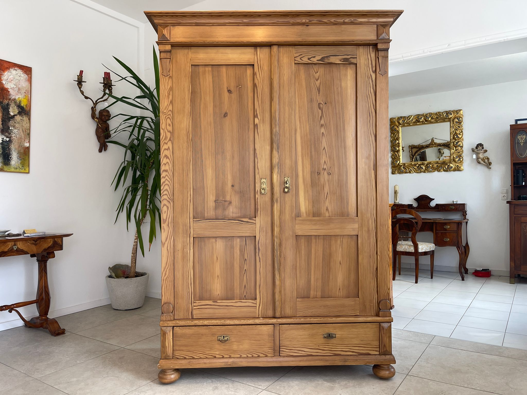 Bauernschrank Gründerzeit Hallenschrank Kasten Antiquität Kleiderschrank G1658