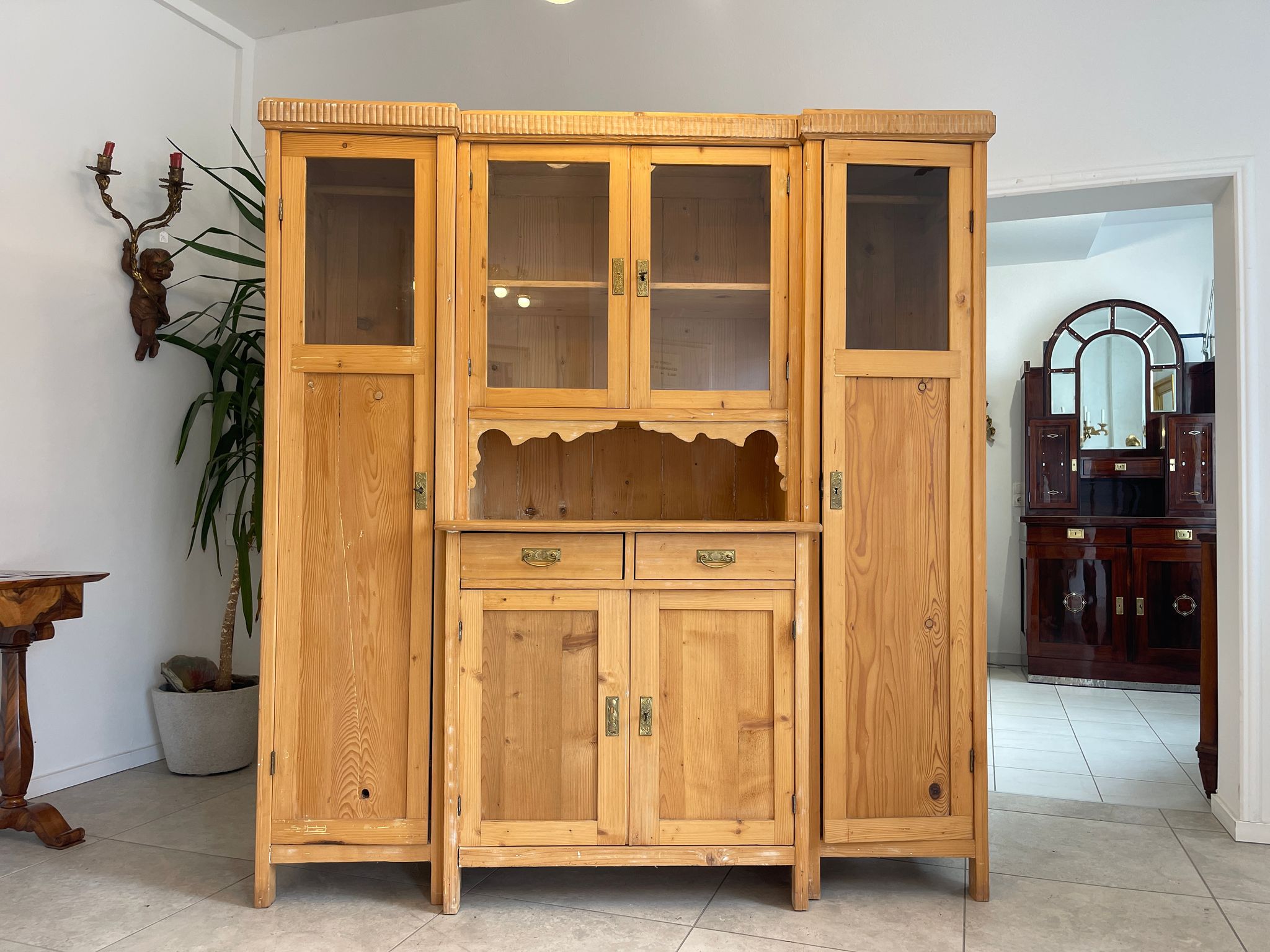 Jugendstil Garderobenschrank Dielenschrank Bauernmöbel G1514
