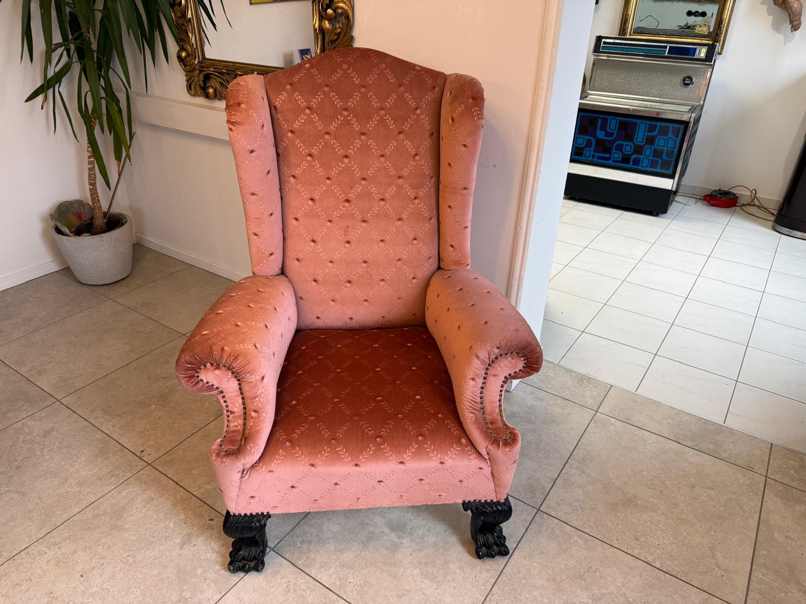 Originaler Historismus Ohrenfauteuil Ohrensessel Fauteuill D1152
