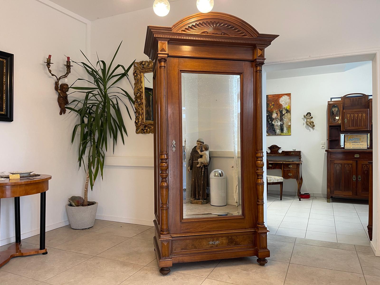 Traum Gründerzeit Kleiderschrank  Spiegelschrank Garderobenschrank Antiquität G1341