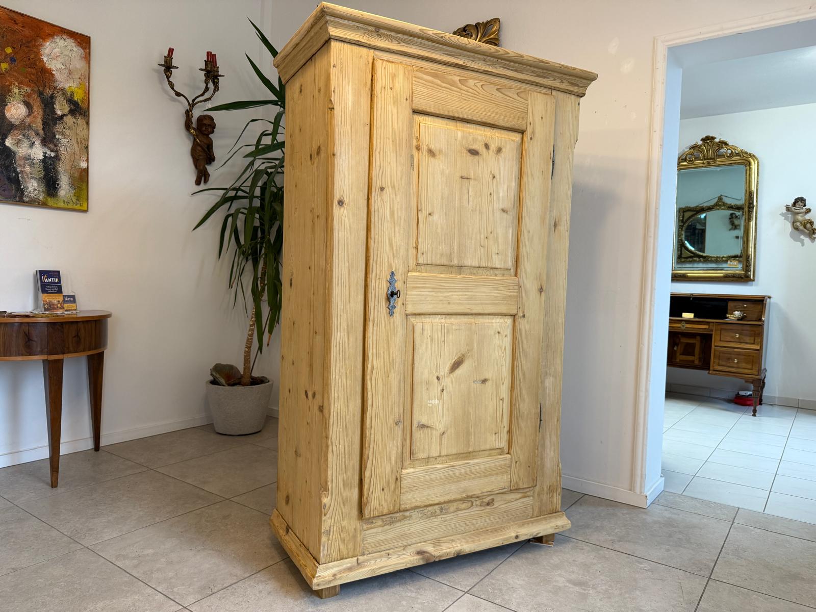 1 türiger Bauernschrank Naturholzschrank Weichholz Antik G2219
